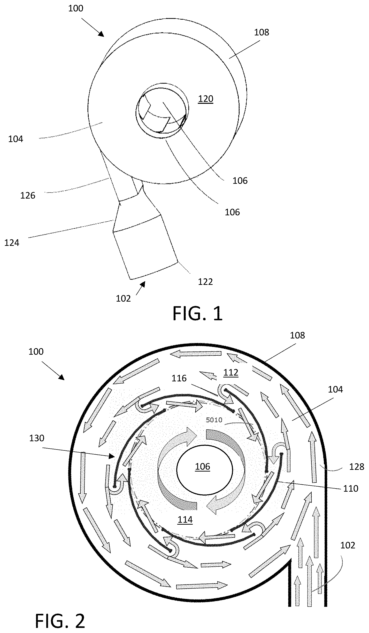 Patent US11773760 Figure 1 – Overlapping vane muffler