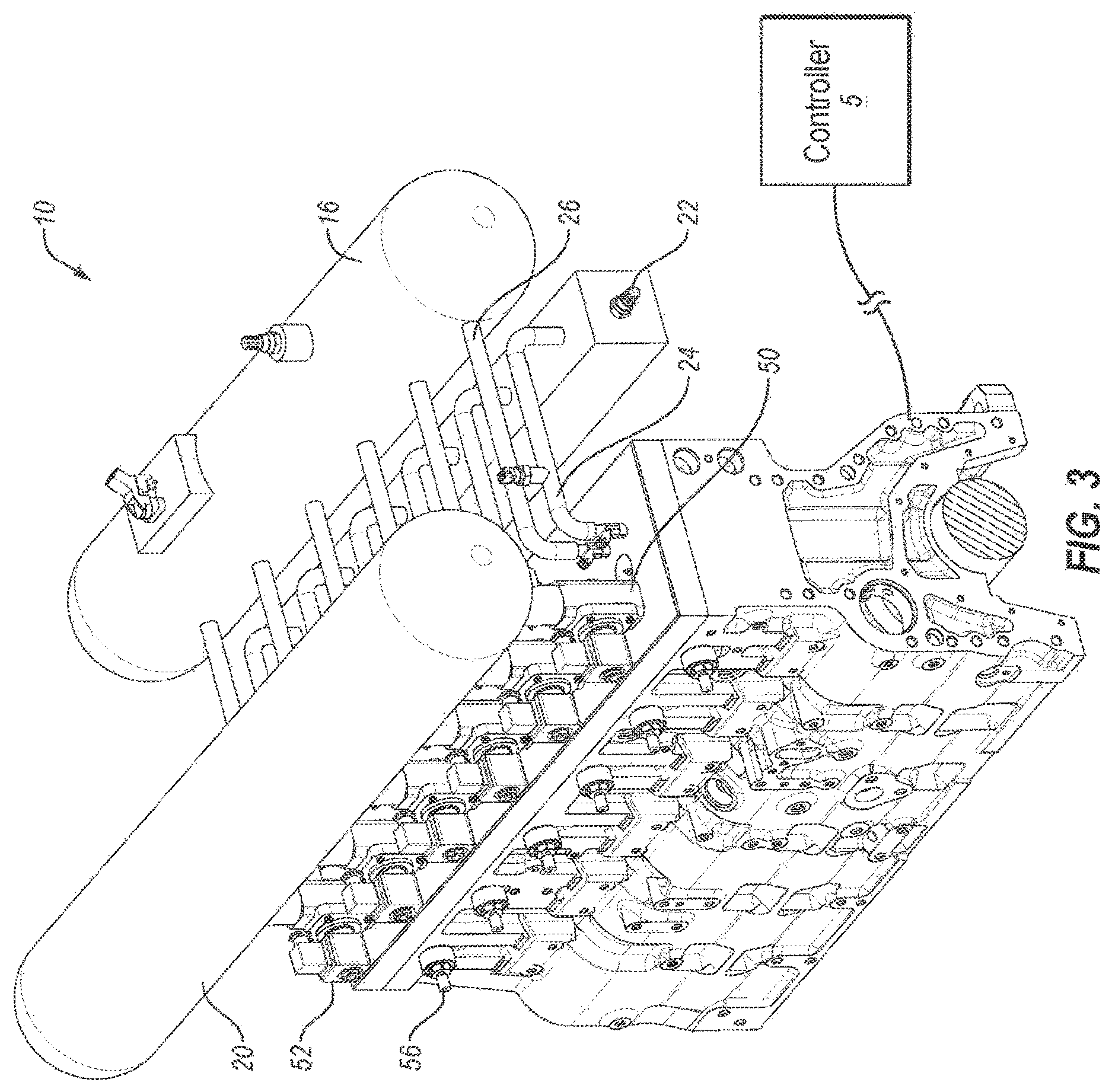 Patent US11773765 Figure 3 – Internal combustion engine, combustion systems, and related methods and control methods and systems