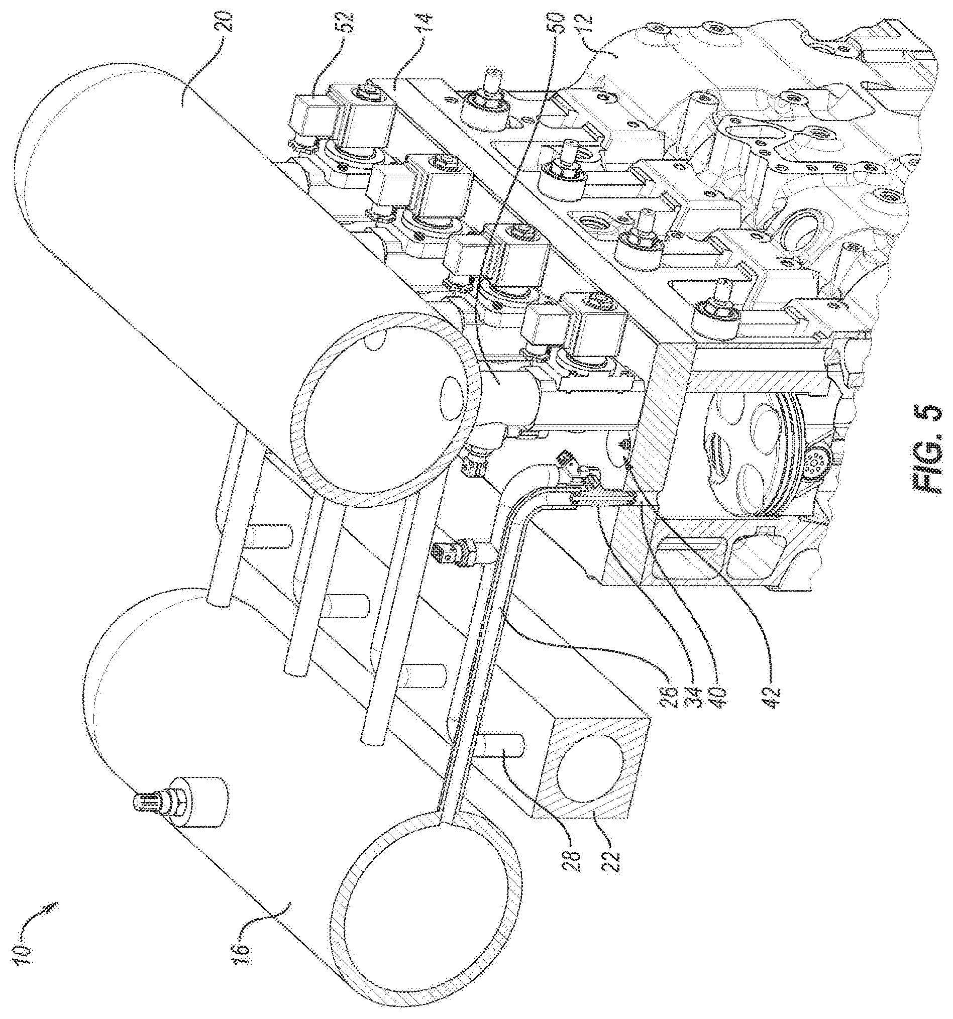 Patent US11773765 Figure 5 – Internal combustion engine, combustion systems, and related methods and control methods and systems