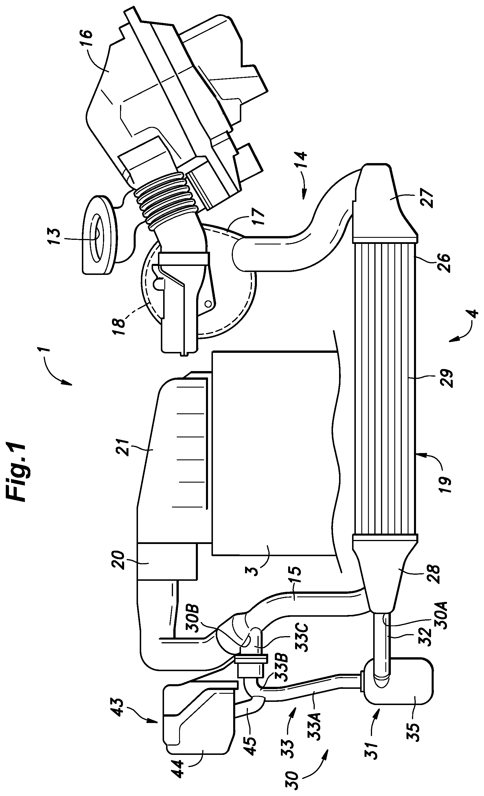 Patent US11773766 Figure 1 – Intake device of internal combustion engine