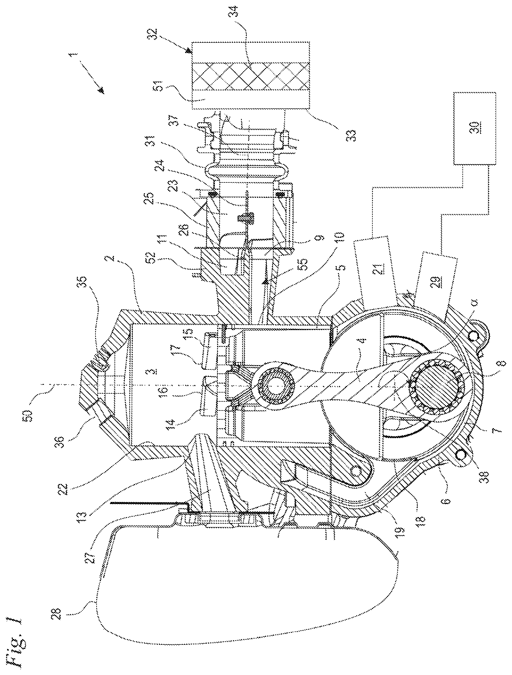 Patent US11773767 Figure 1 – Two-stroke engine and method for operating a two-stroke engine