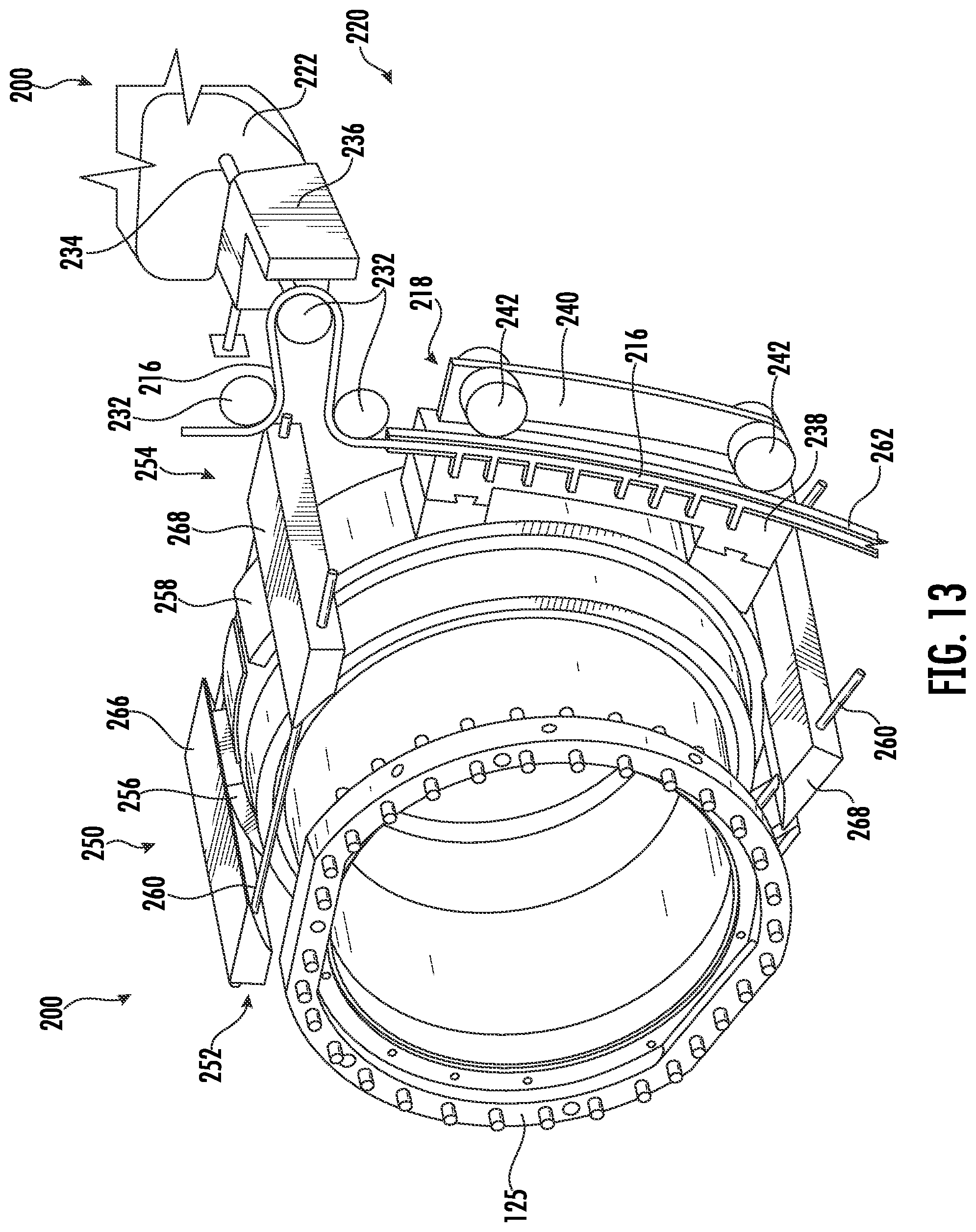 Patent US11773772 Figure 8 – System and method for installation or removal of one or more combustion cans