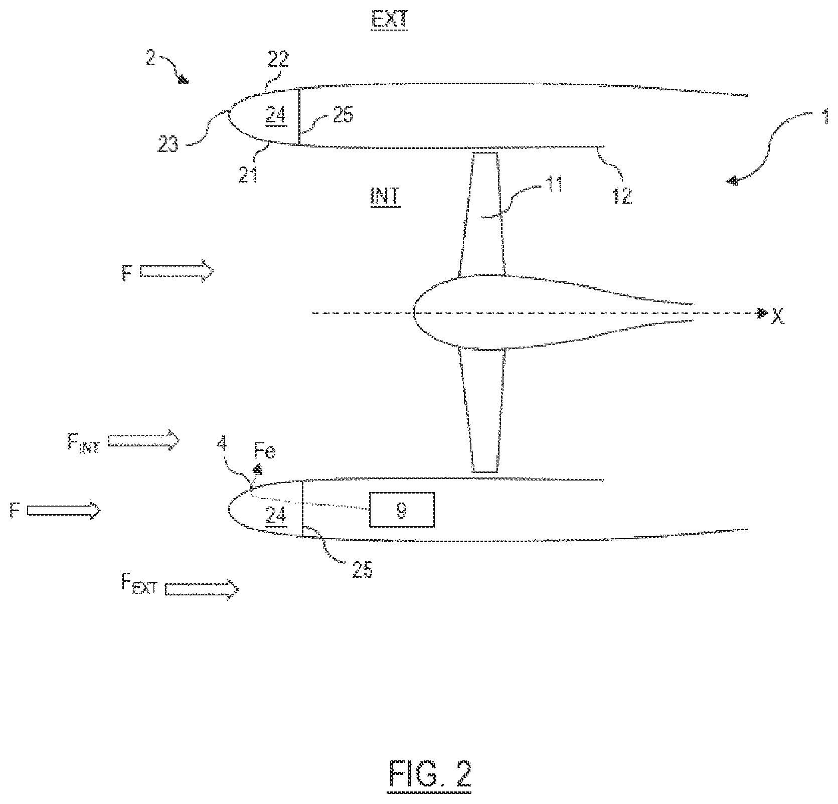 Patent US11773779 Figure 2 – Air inlet and method for de-icing an air inlet into a nacelle of an aircraft turbojet engine