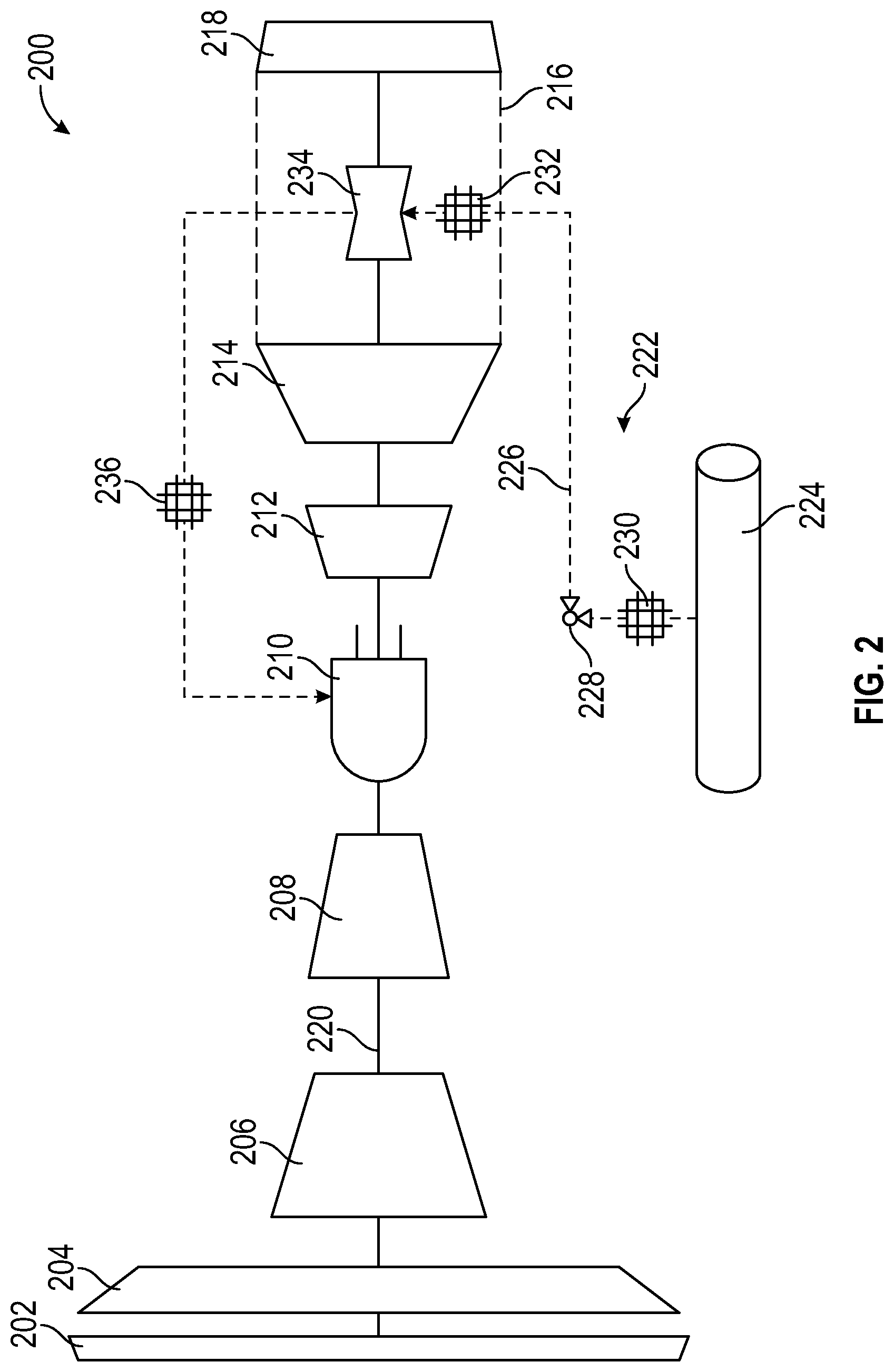 Patent US11773782 Figure 2 – Gas turbine engines having cryogenic fuel systems