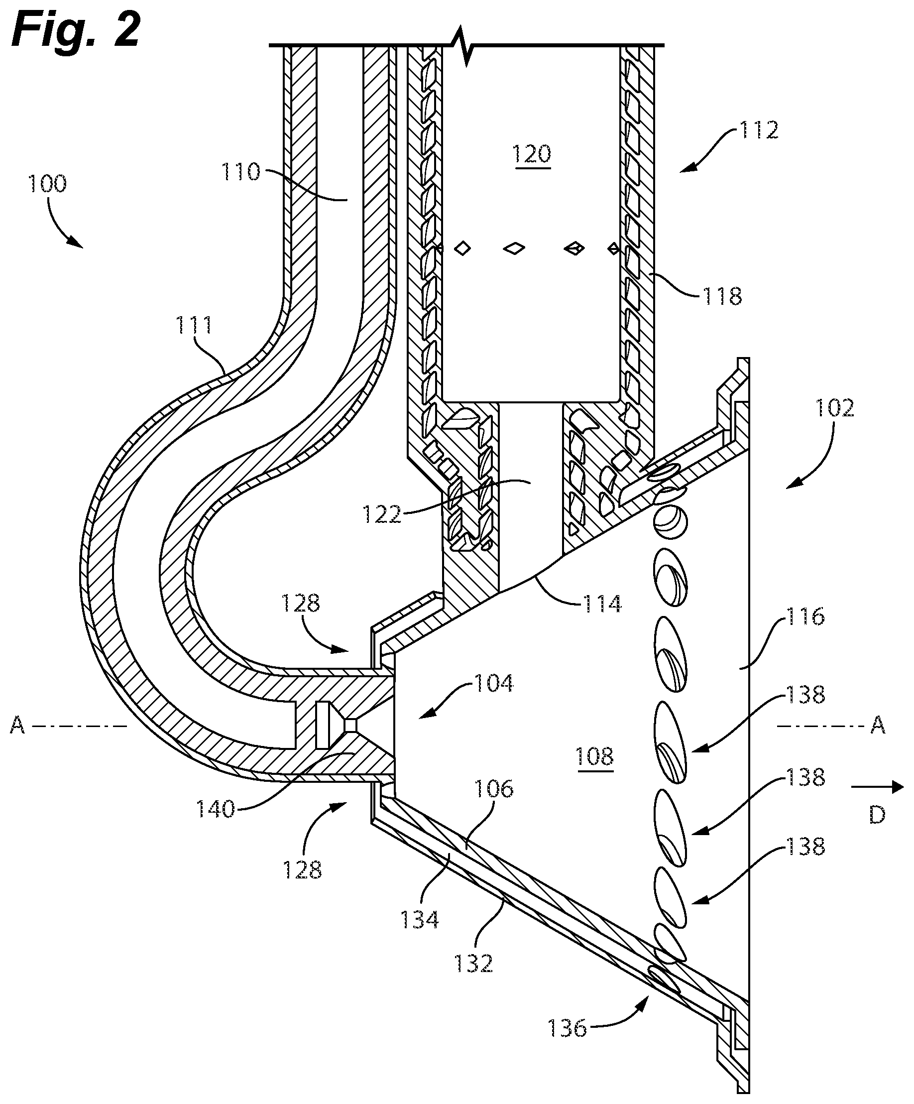 Patent US11773784 Figure 2 – Fuel injectors with torch ignitors