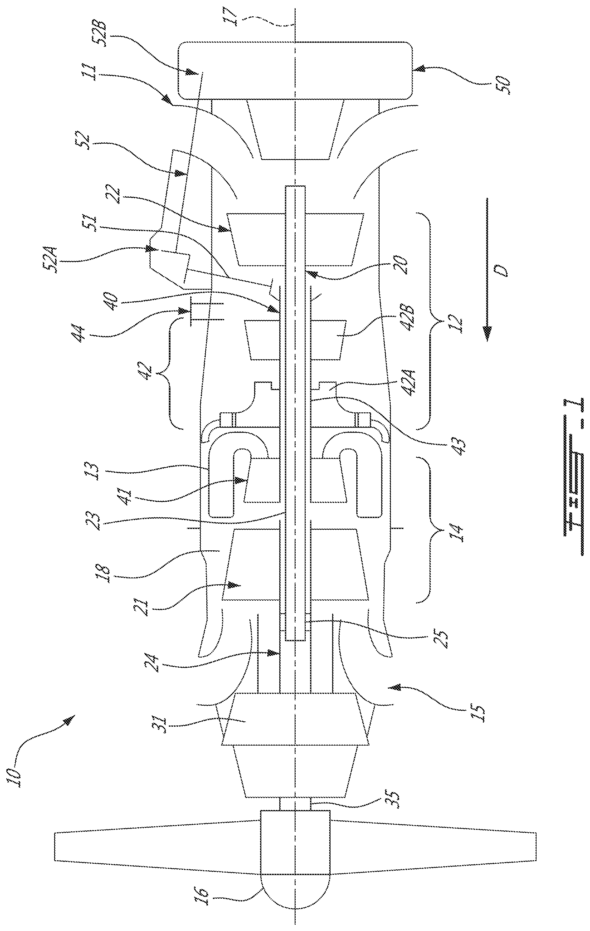 Patent US11773785 Figure 1 – Reverse-flow gas turbine engine