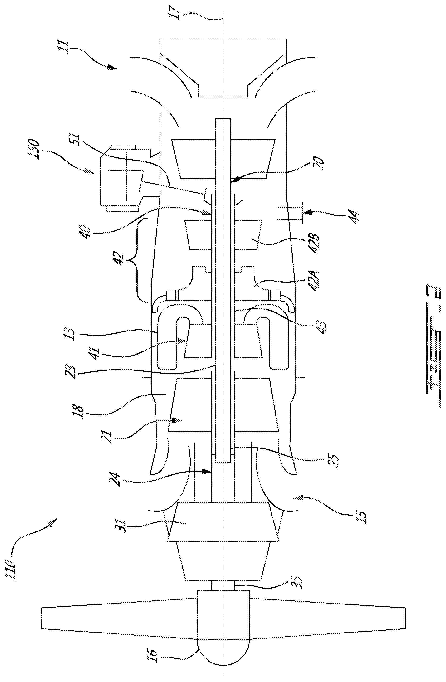 Patent US11773785 Figure 2 – Reverse-flow gas turbine engine