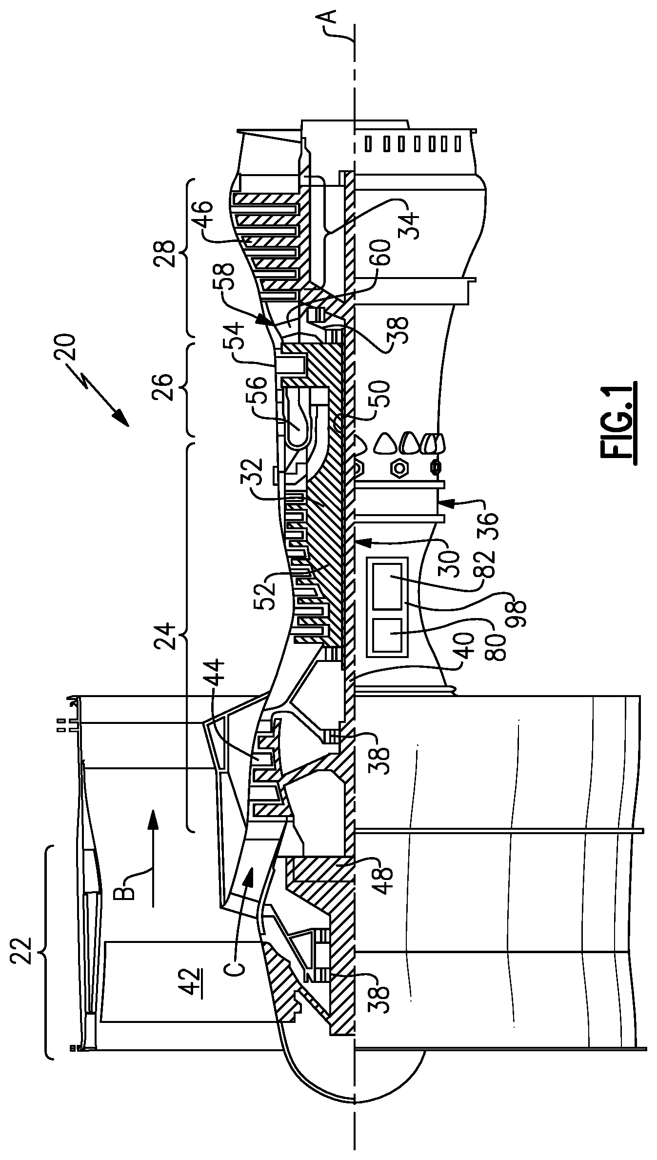 Patent US11773786 Figure 1 – Fundamental gear system architecture