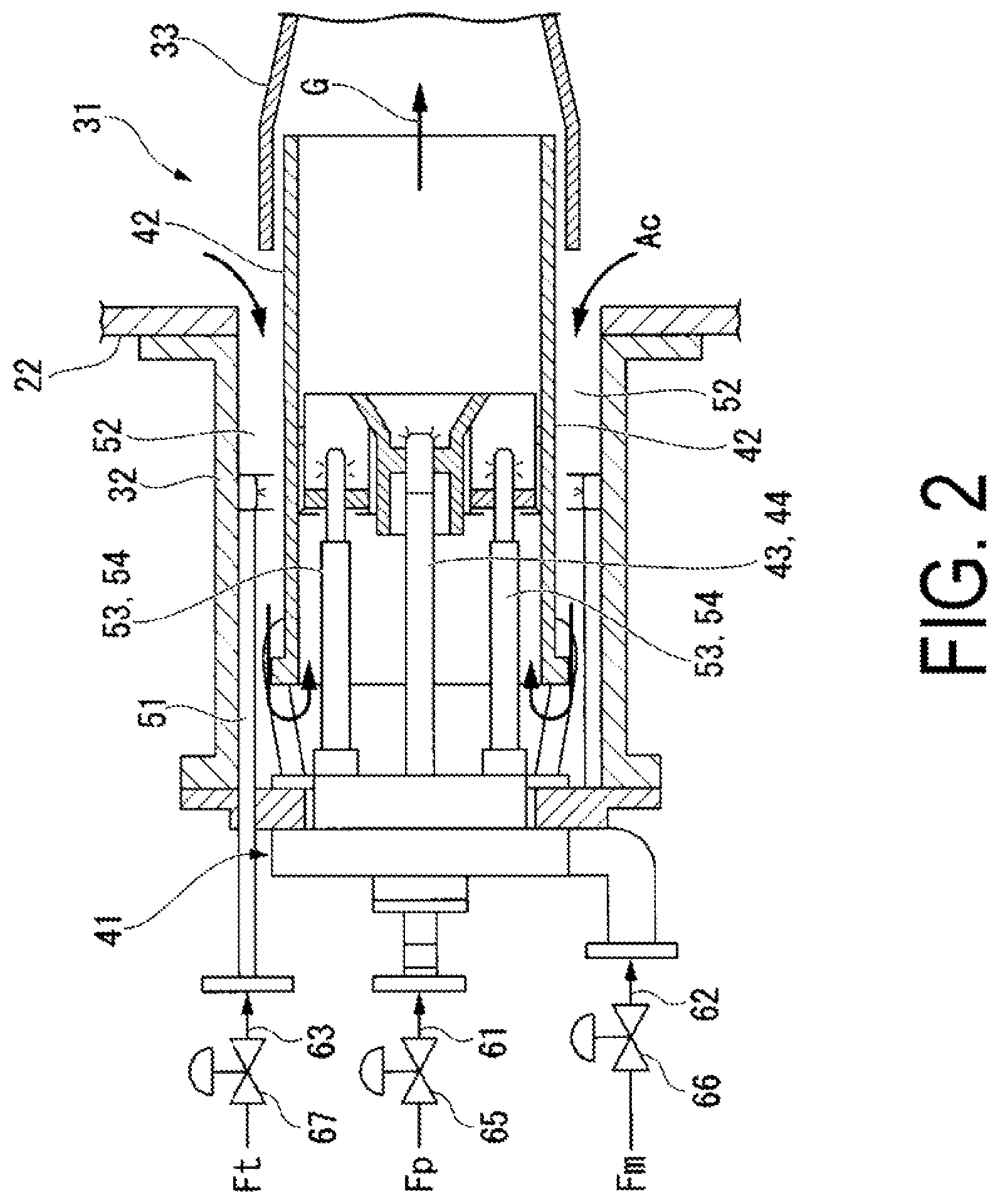 Patent US11773789 Figure 2 – Flow volume ratio calculation device, control device equipped with same, gas turbine plant equipped with this control device, flow volume ratio calculation method, and fuel line control method