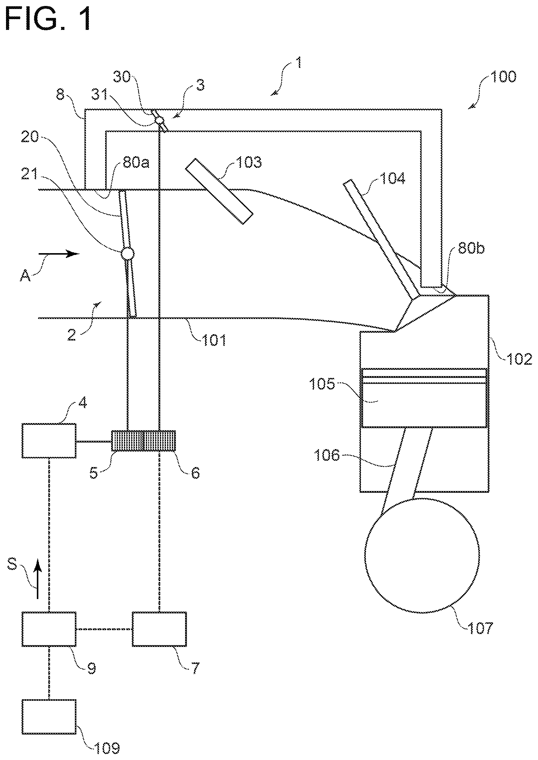 Patent US11773790 Figure 1 – Throttle device