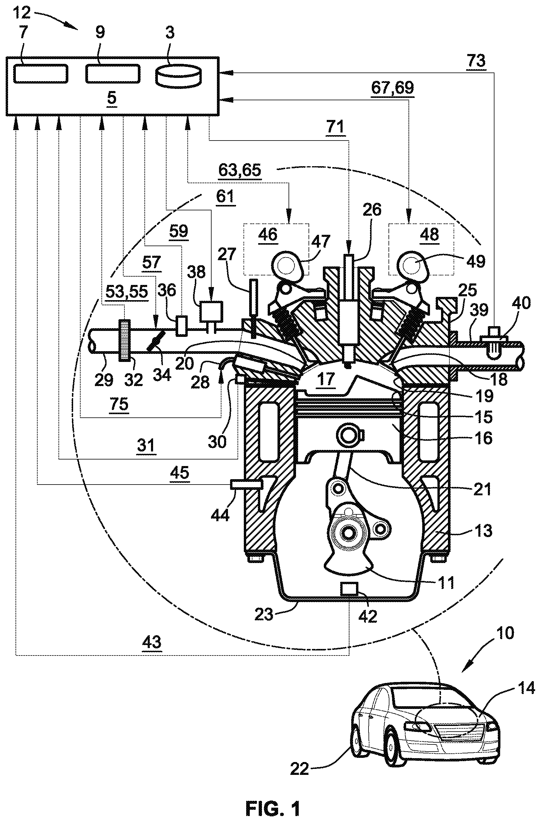 Patent US11773791 Figure 1 – Multi-pulse fuel injection systems and control logic for port fuel injection pulse monitoring in engine assemblies