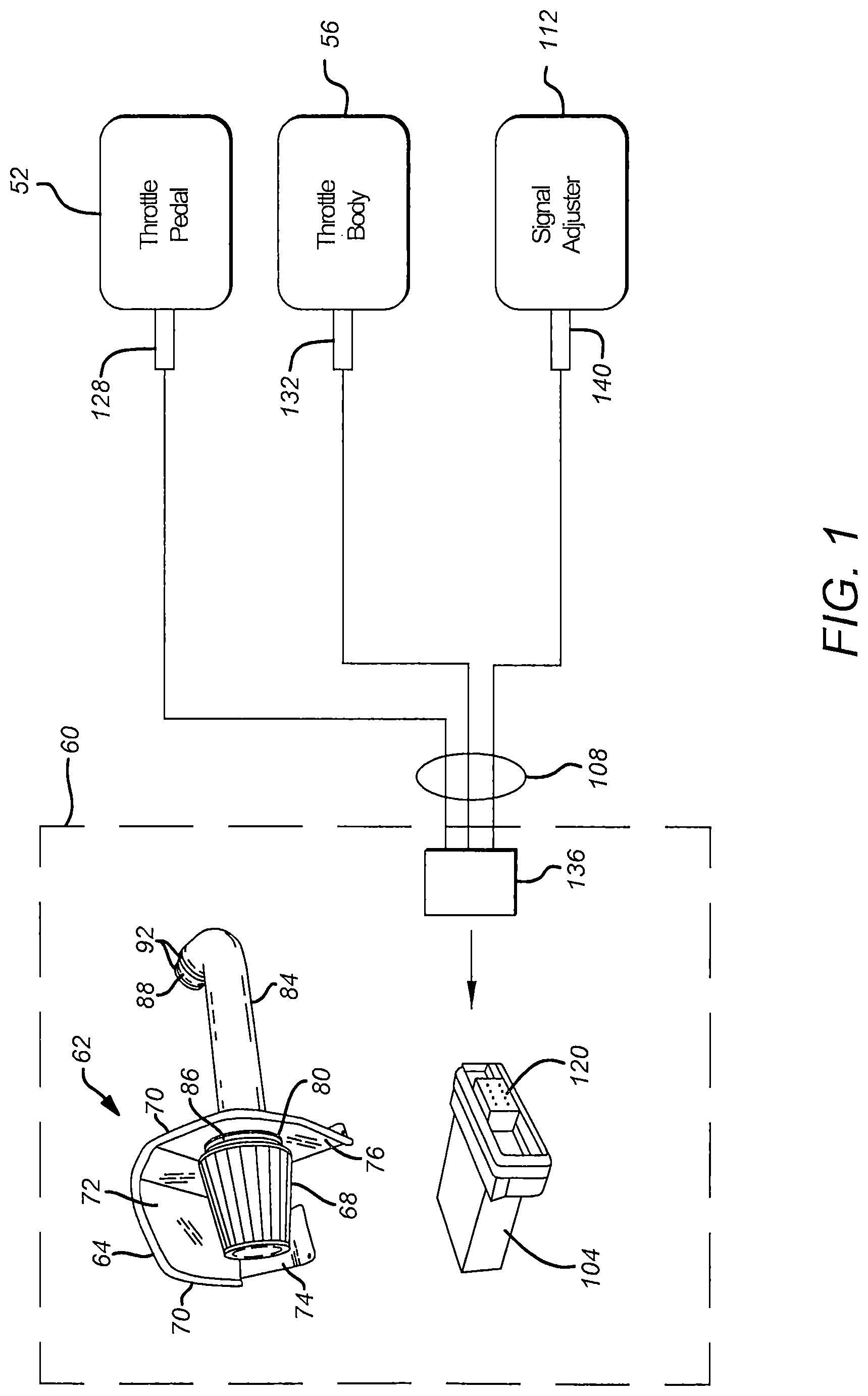 Patent US11773794 Figure 1 – Throttle controlled intake system