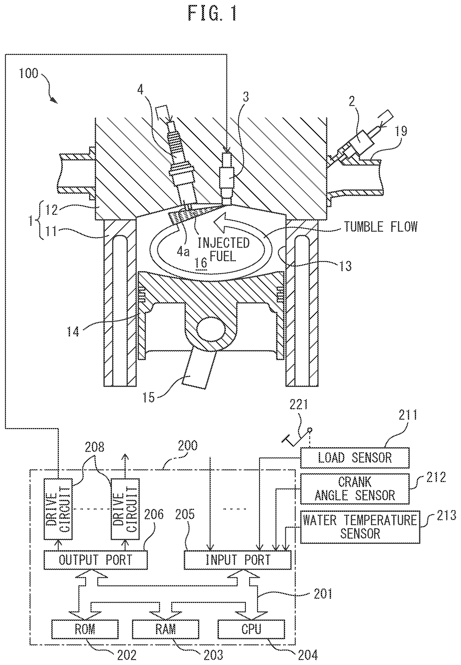 Patent US11773802 Figure 1 – Internal combustion engine