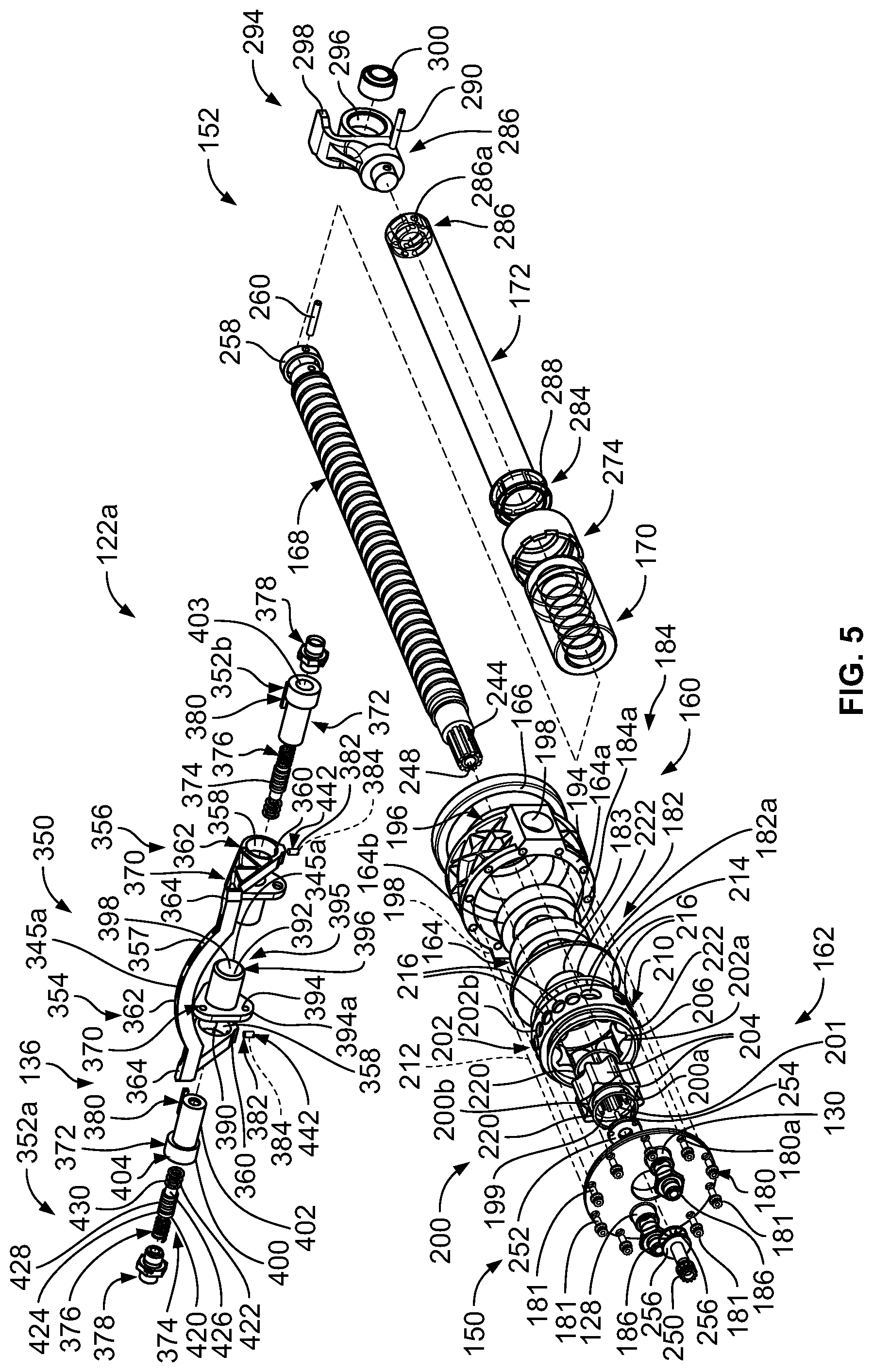 Patent US11773807 Figure 5 – Actuator systems for thrust reverser