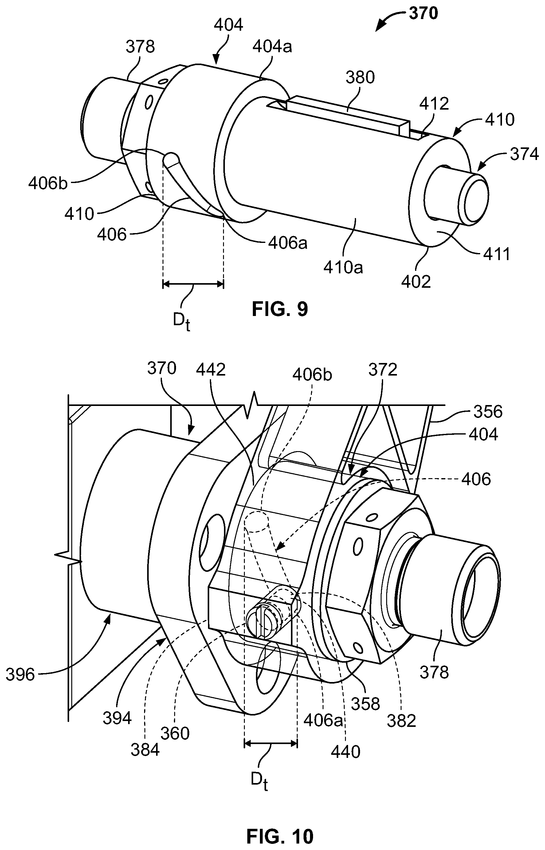 Patent US11773807 Figure 9 – Actuator systems for thrust reverser