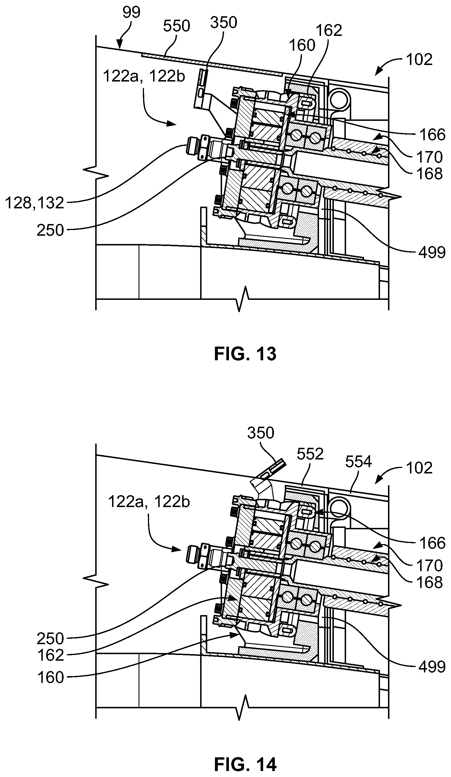 Patent US11773807 Figure 11 – Actuator systems for thrust reverser
