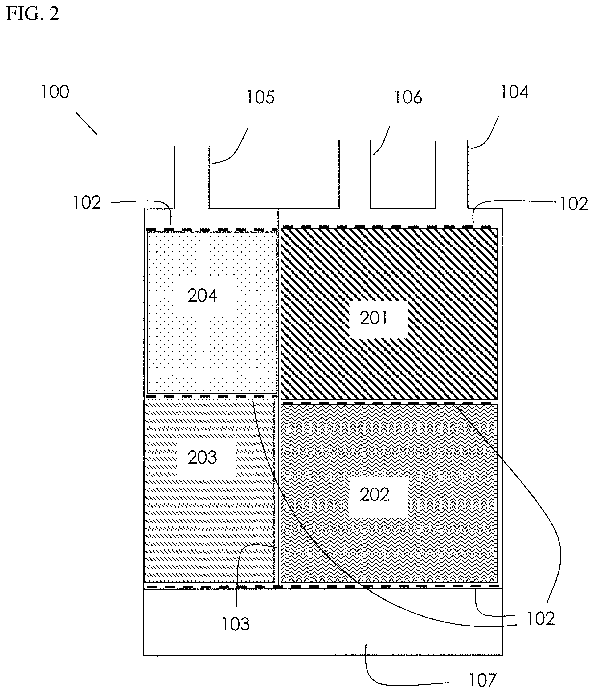 Patent US11773810 Figure 2 – Low emission adsorbent and canister system
