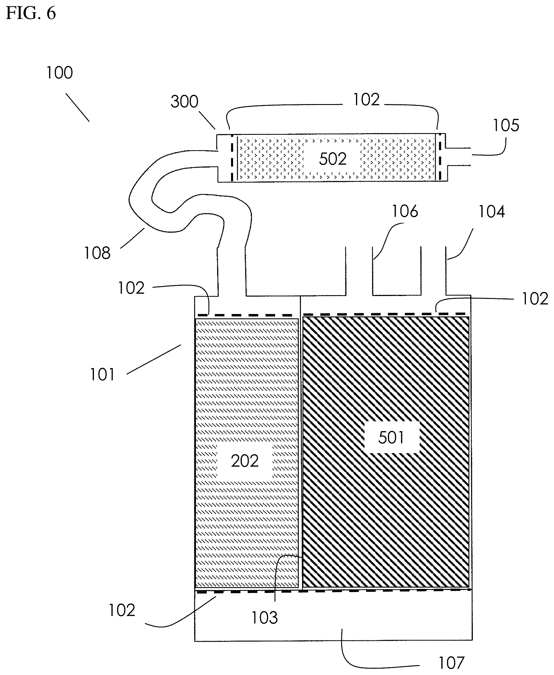 Patent US11773810 Figure 6 – Low emission adsorbent and canister system