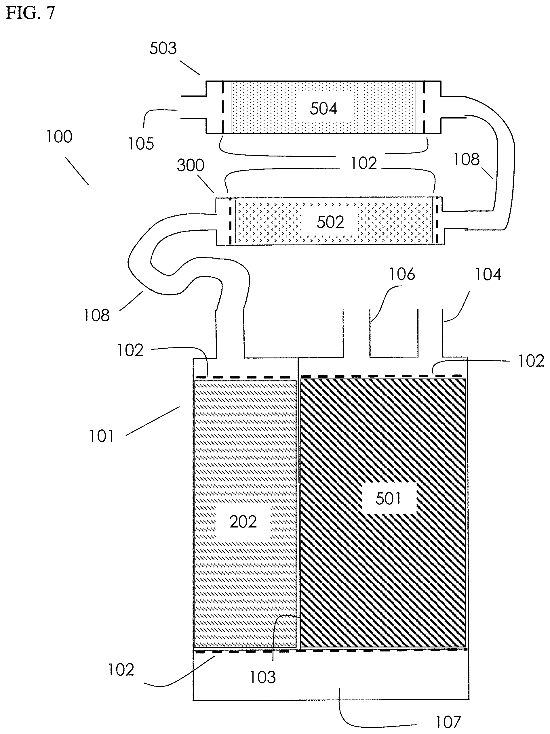 Patent US11773810 Figure 7 – Low emission adsorbent and canister system