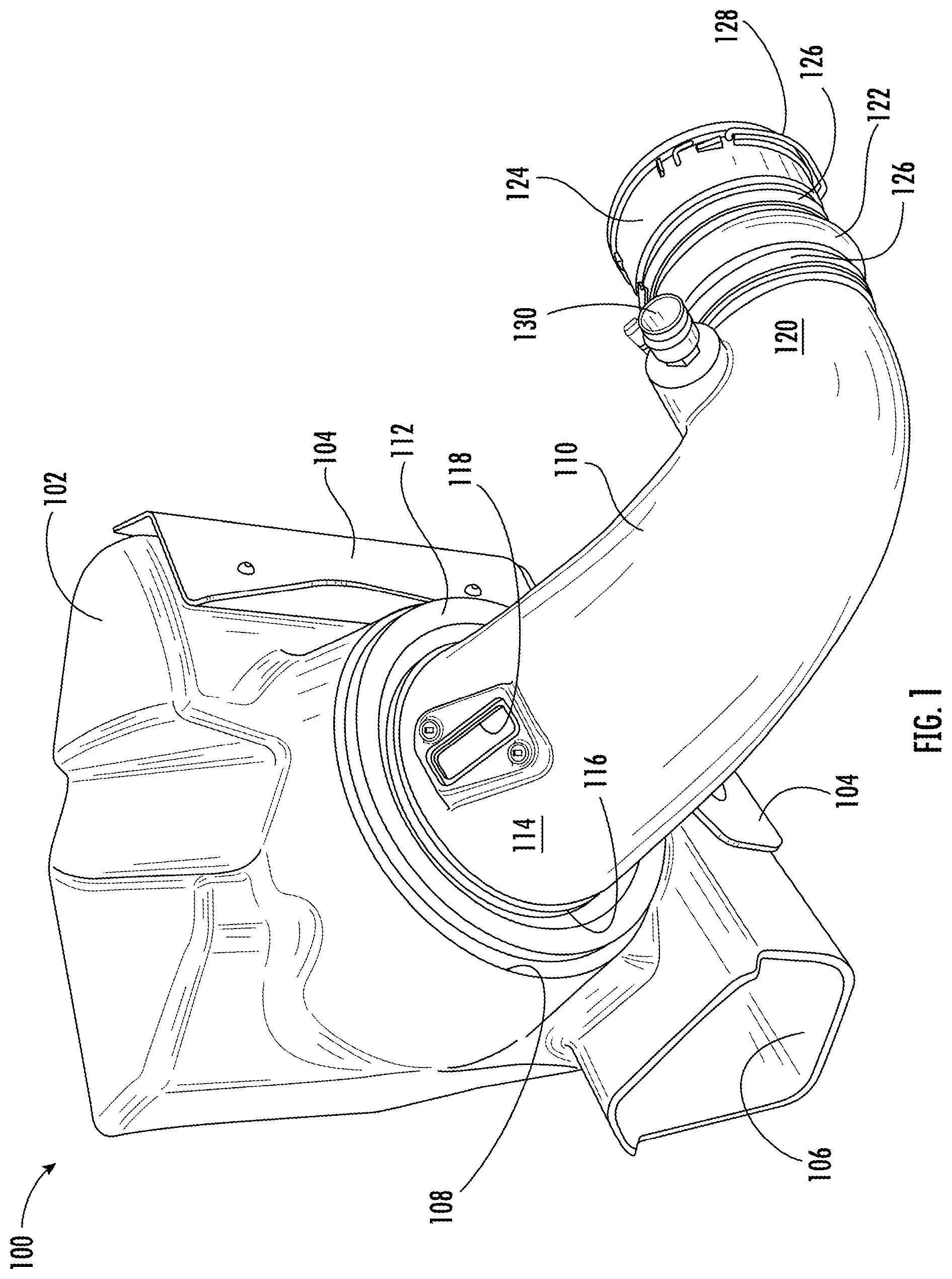Patent US11773813 Figure 1 – Multi-lipped gasket for an air intake assembly