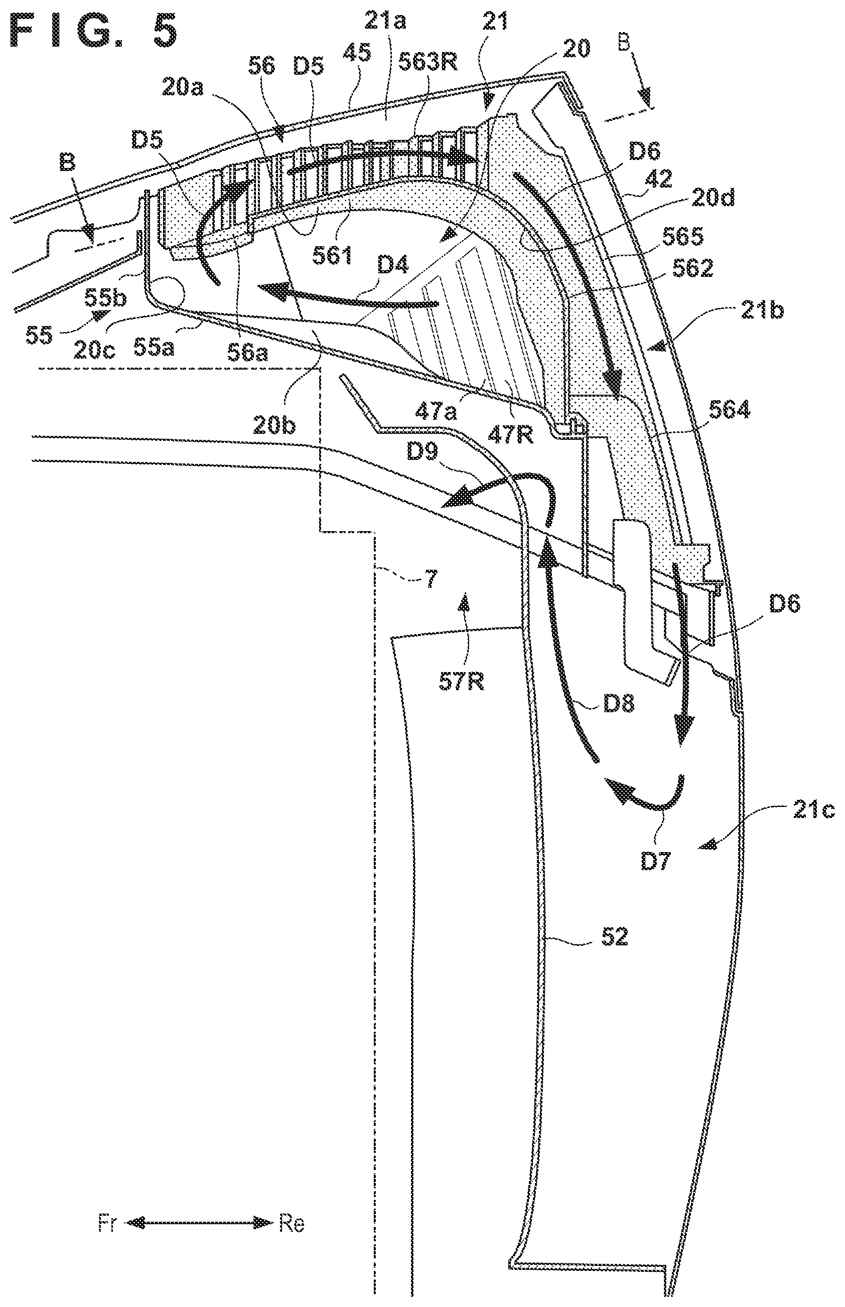 Patent US11773814 Figure 5 – Air intake passage structure