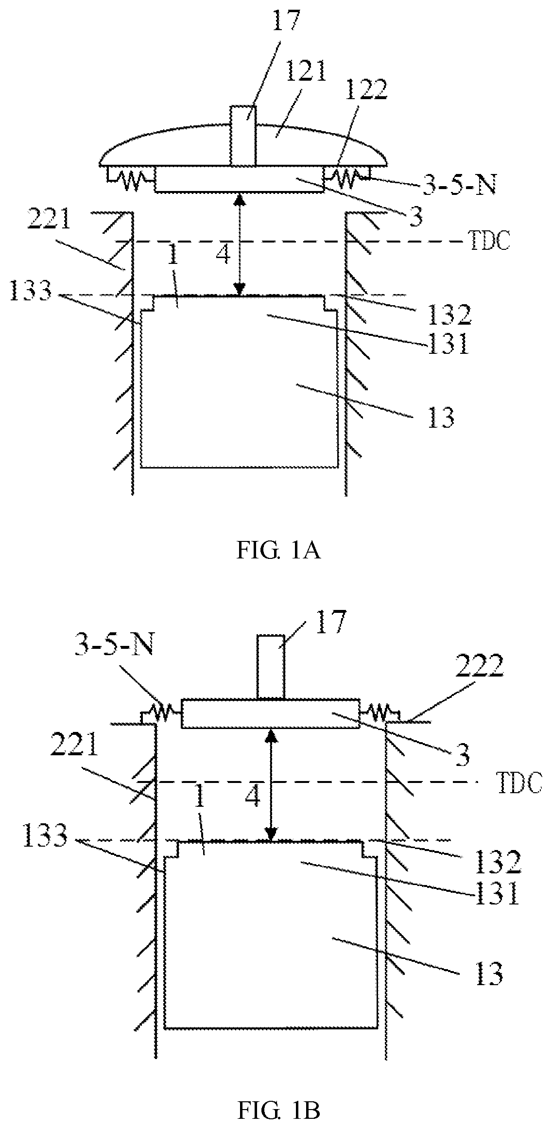 Patent US11773816 Figure 1 – Piston discharge structure for plasma cloud excitation engine