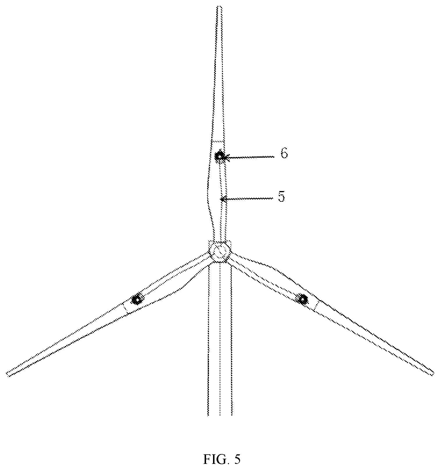 Patent US11773820 Figure 5 – Active folding wind turbine capable of resisting severe typhoons