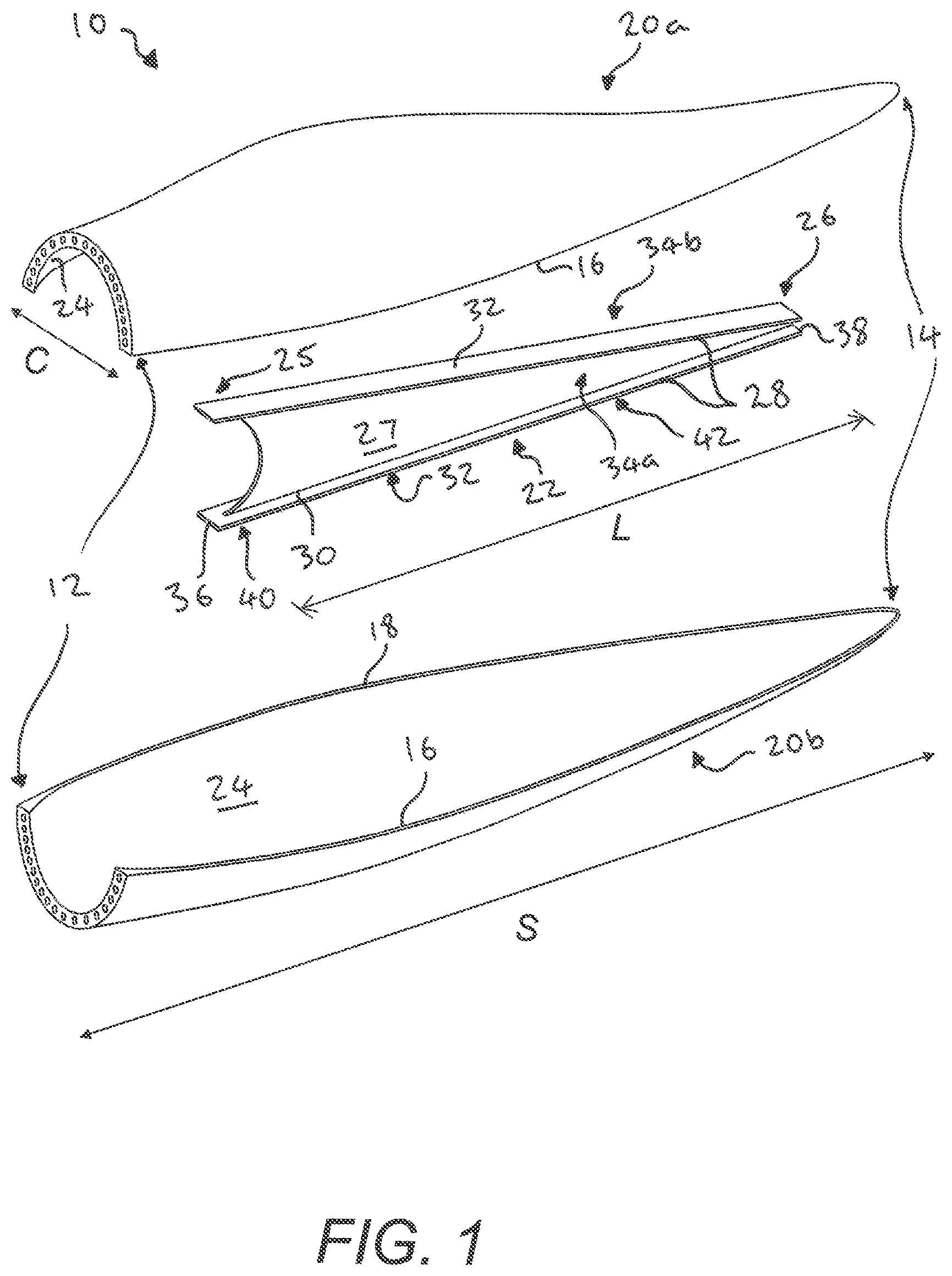 Patent US11773822 Figure 1 – Wind turbine blade