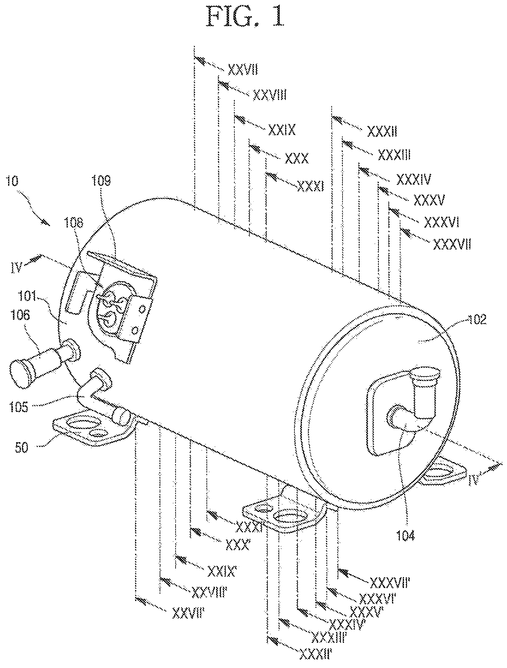 Patent US11773833 Figure 1 – Linear compressor