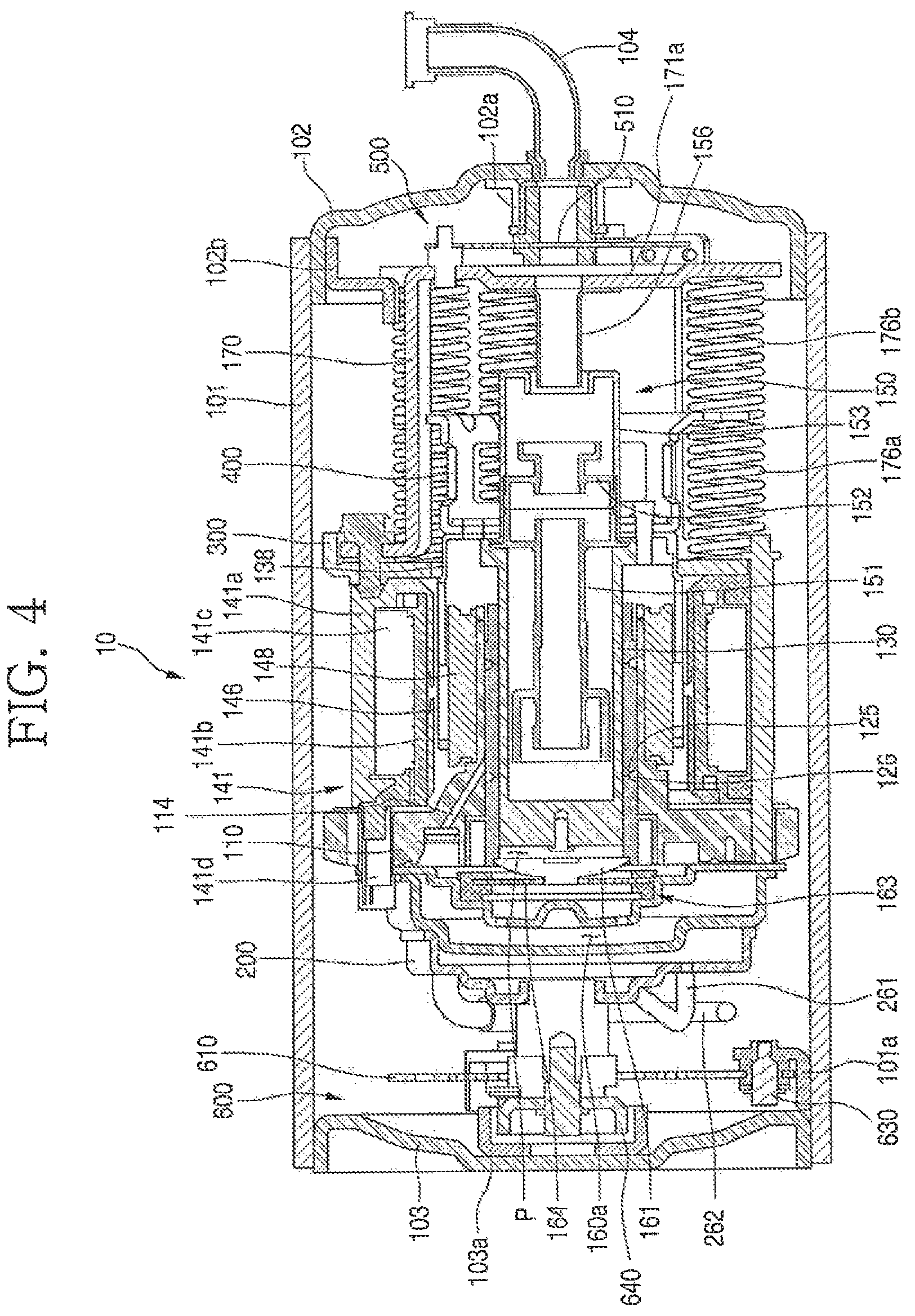 Patent US11773833 Figure 4 – Linear compressor