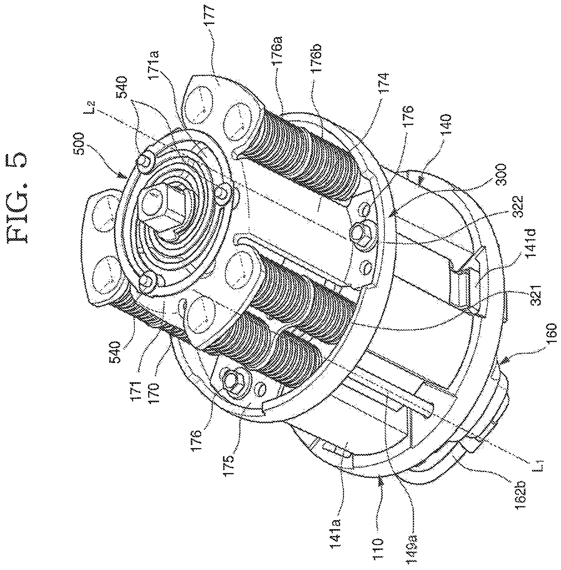 Patent US11773833 Figure 5 – Linear compressor