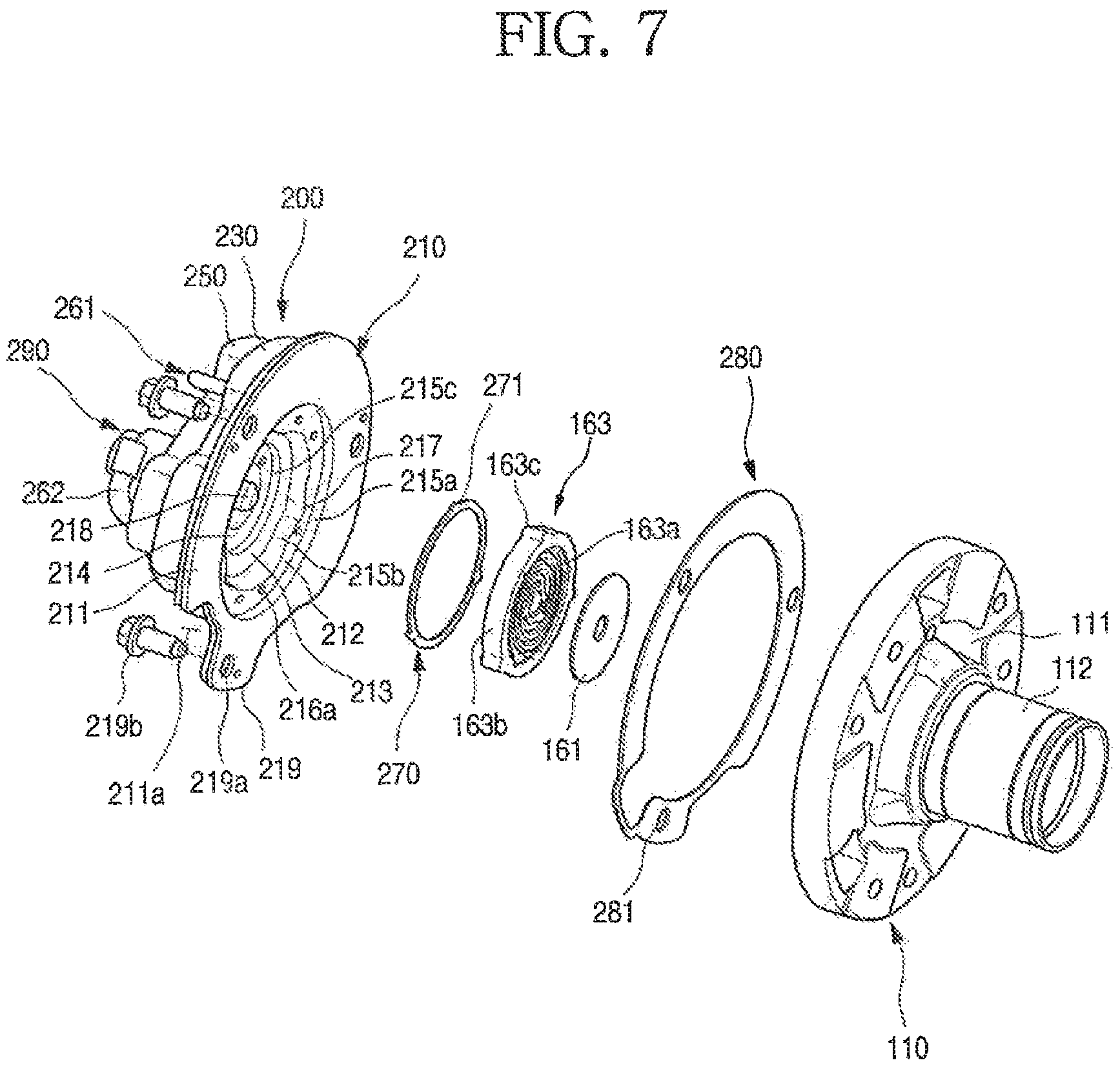 Patent US11773833 Figure 7 – Linear compressor