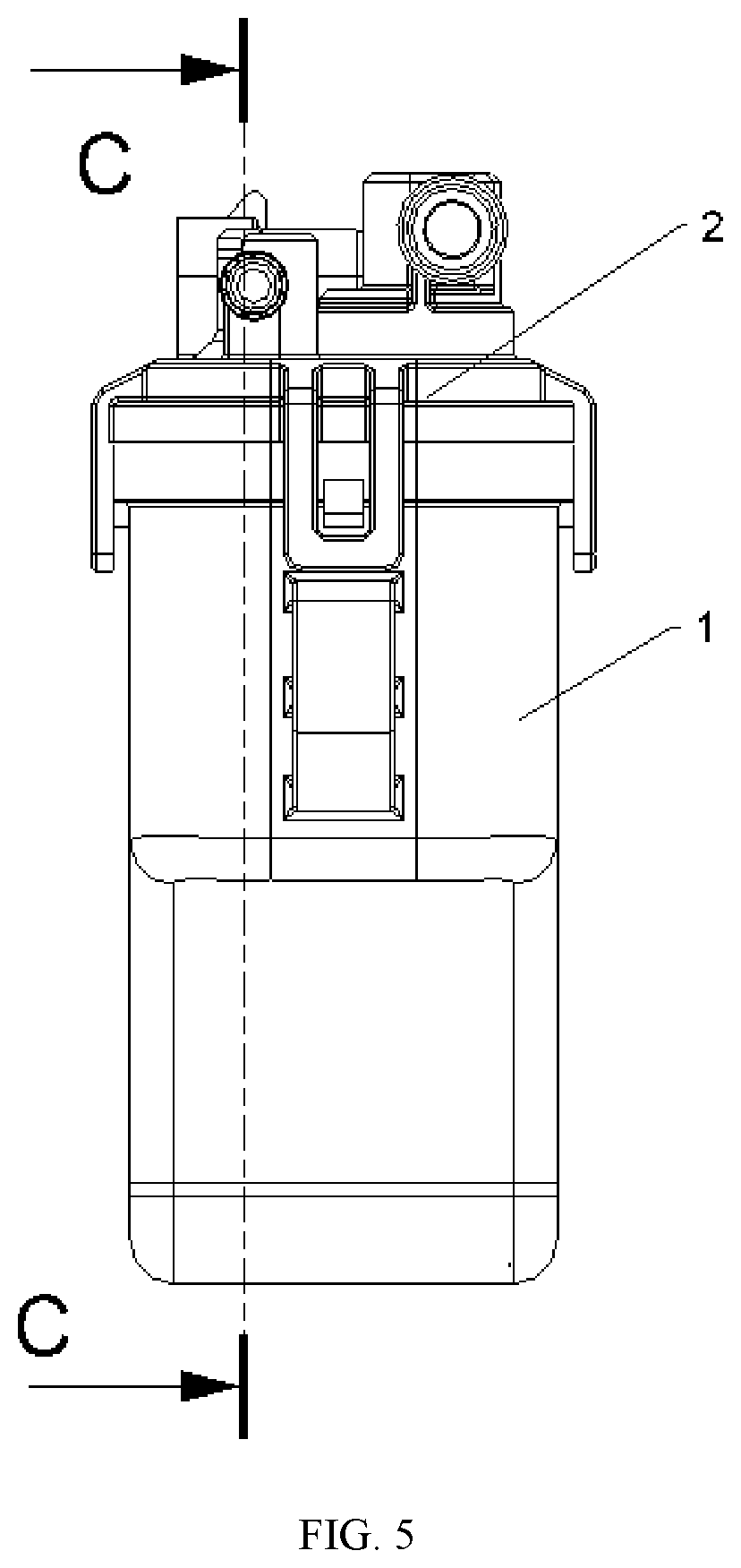 Patent US11773836 Figure 5 – External fuel pump and valve seat for the fuel pump