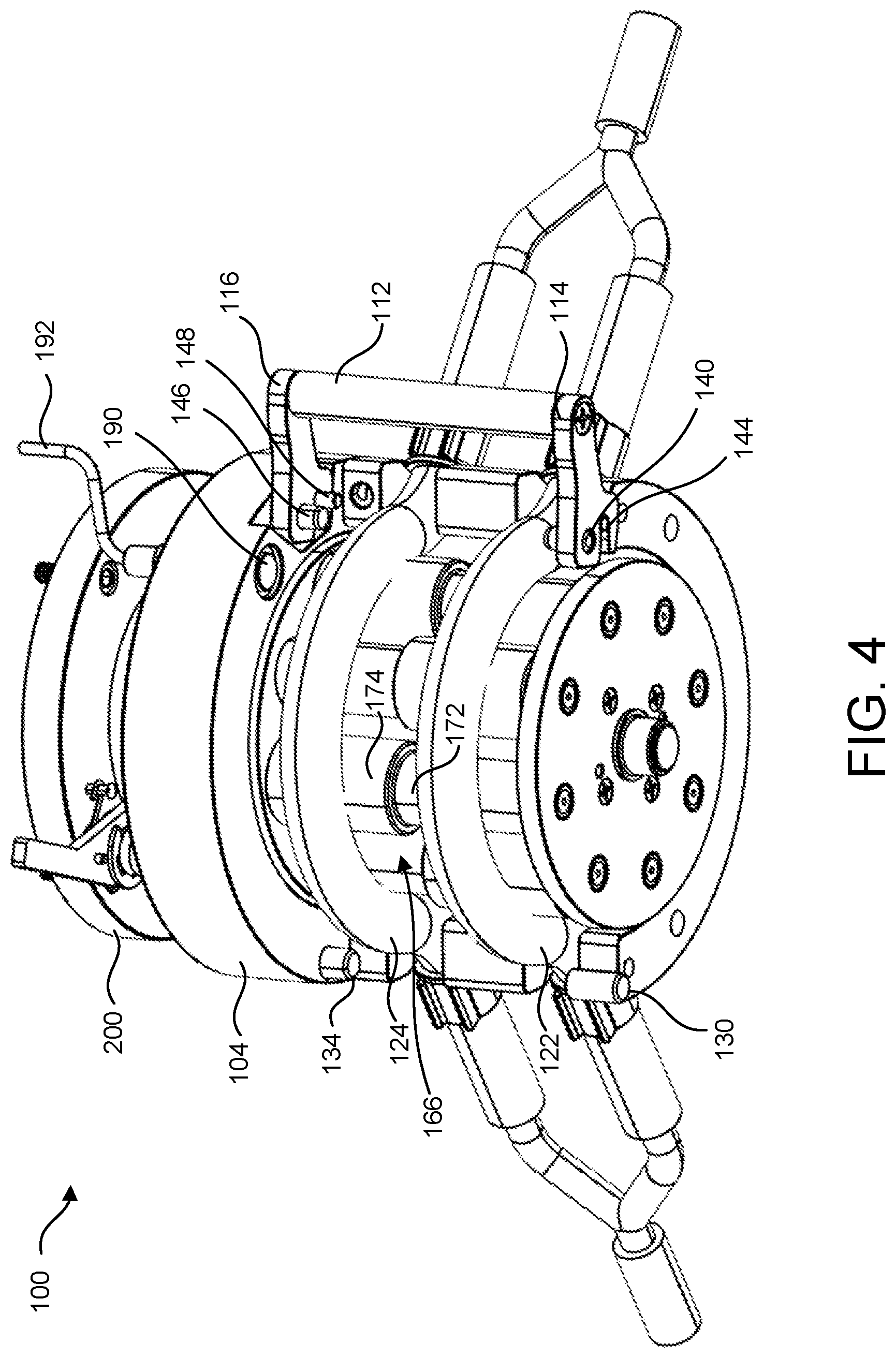Patent US11773839 Figure 4 – Multi-roller peristaltic pump head