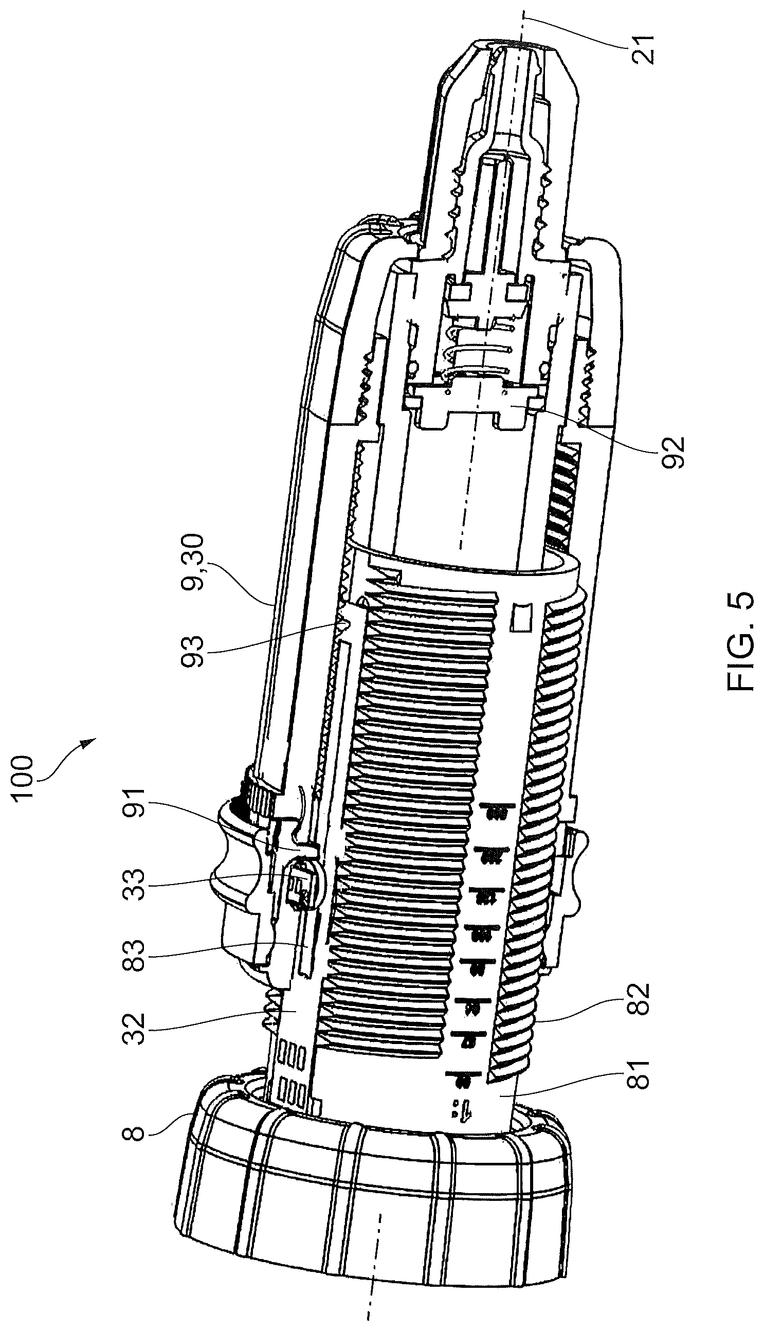 Patent US11773841 Figure 5 – Liquid dispenser comprising piezoelectric detector