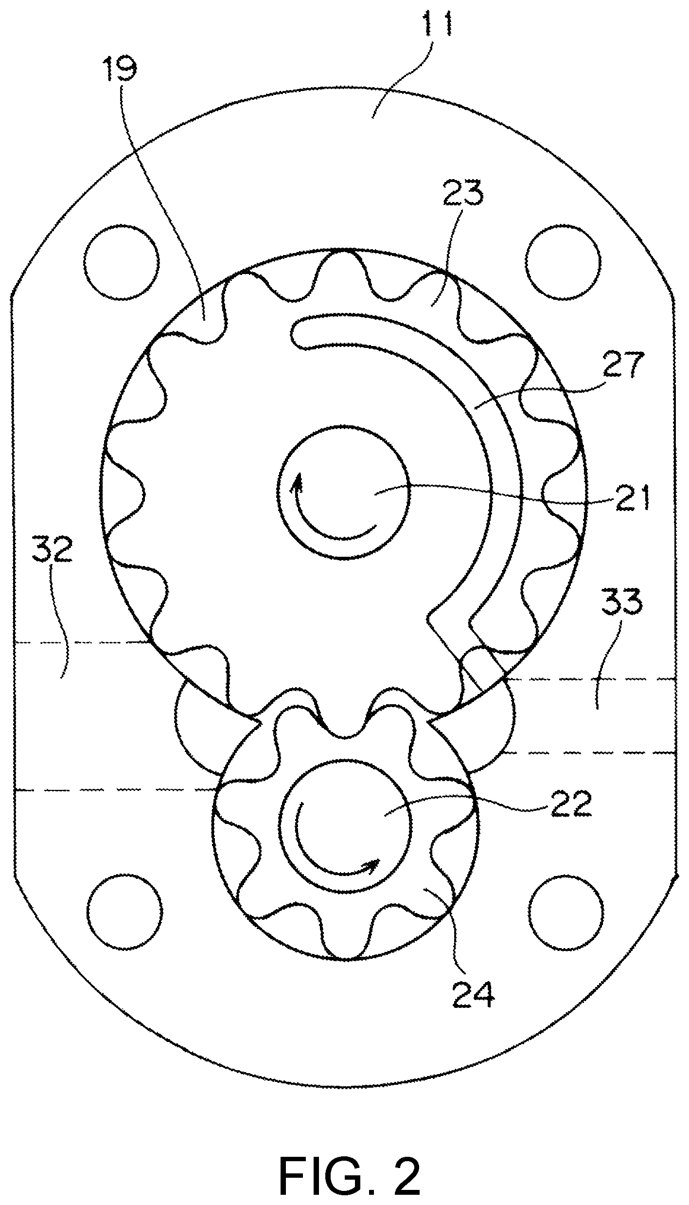 Patent US11773845 Figure 2 – Helical gear pump and helical gear motor