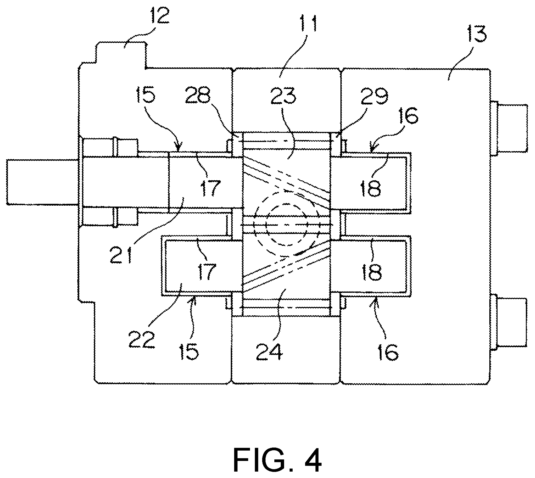 Patent US11773845 Figure 4 – Helical gear pump and helical gear motor