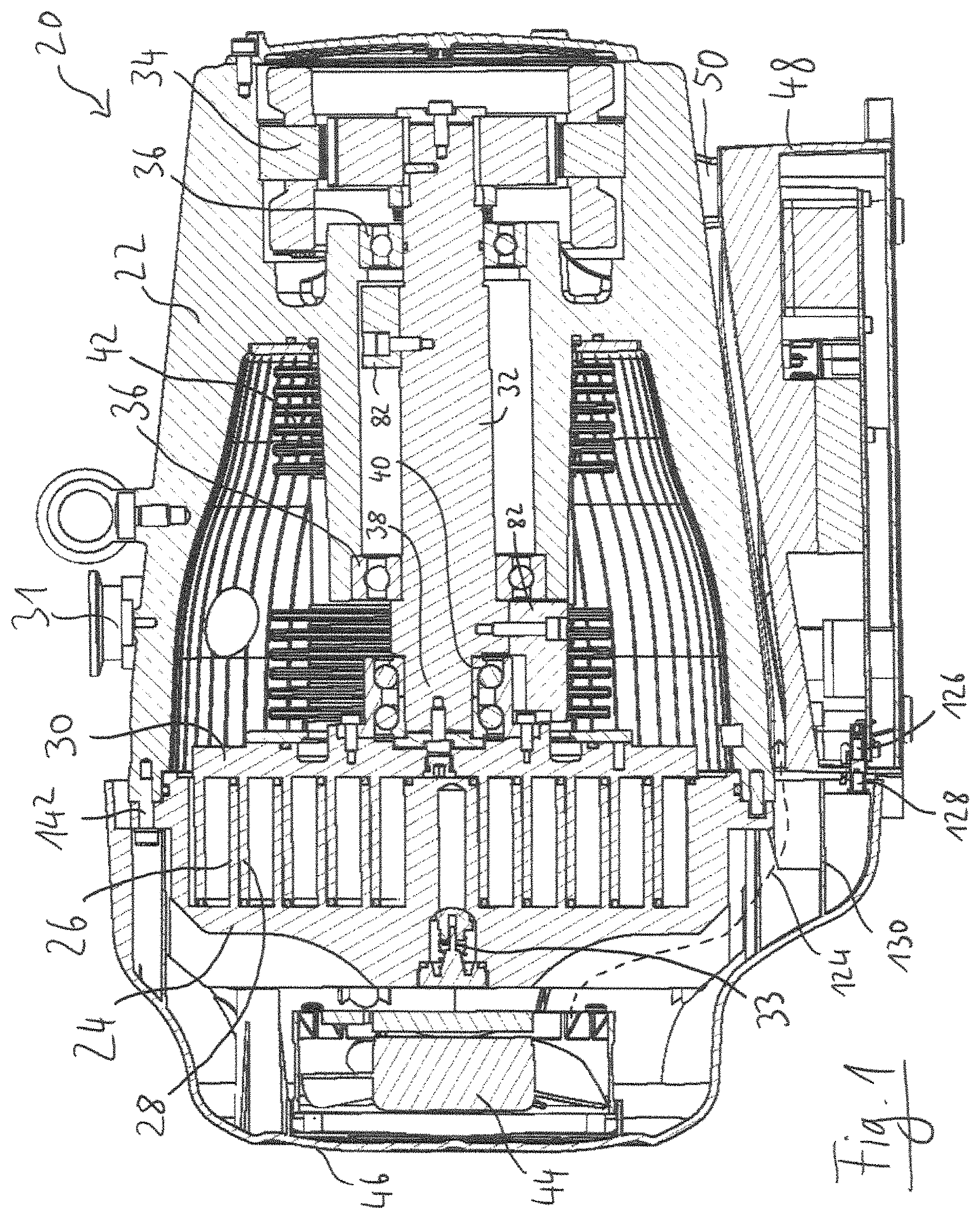 Patent US11773849 Figure 1 – Vacuum pump, scroll pump, and manufacturing method for such