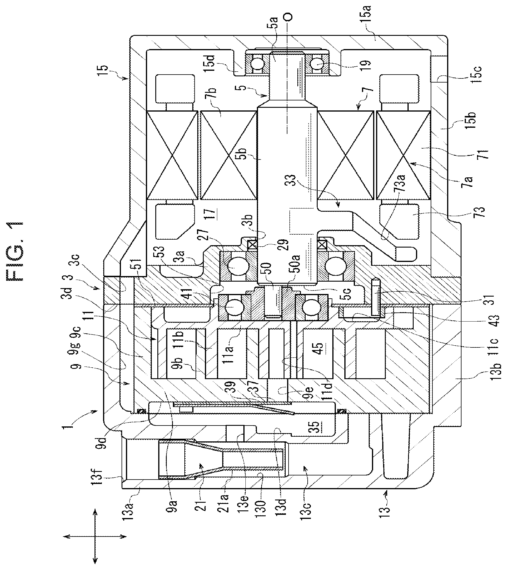 Patent US11773850 Figure 1 – Electric compressor