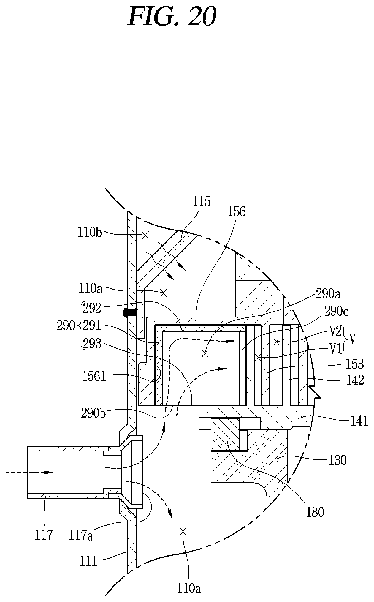 Patent US11773851 Figure 14 – Scroll compressor including suction guide