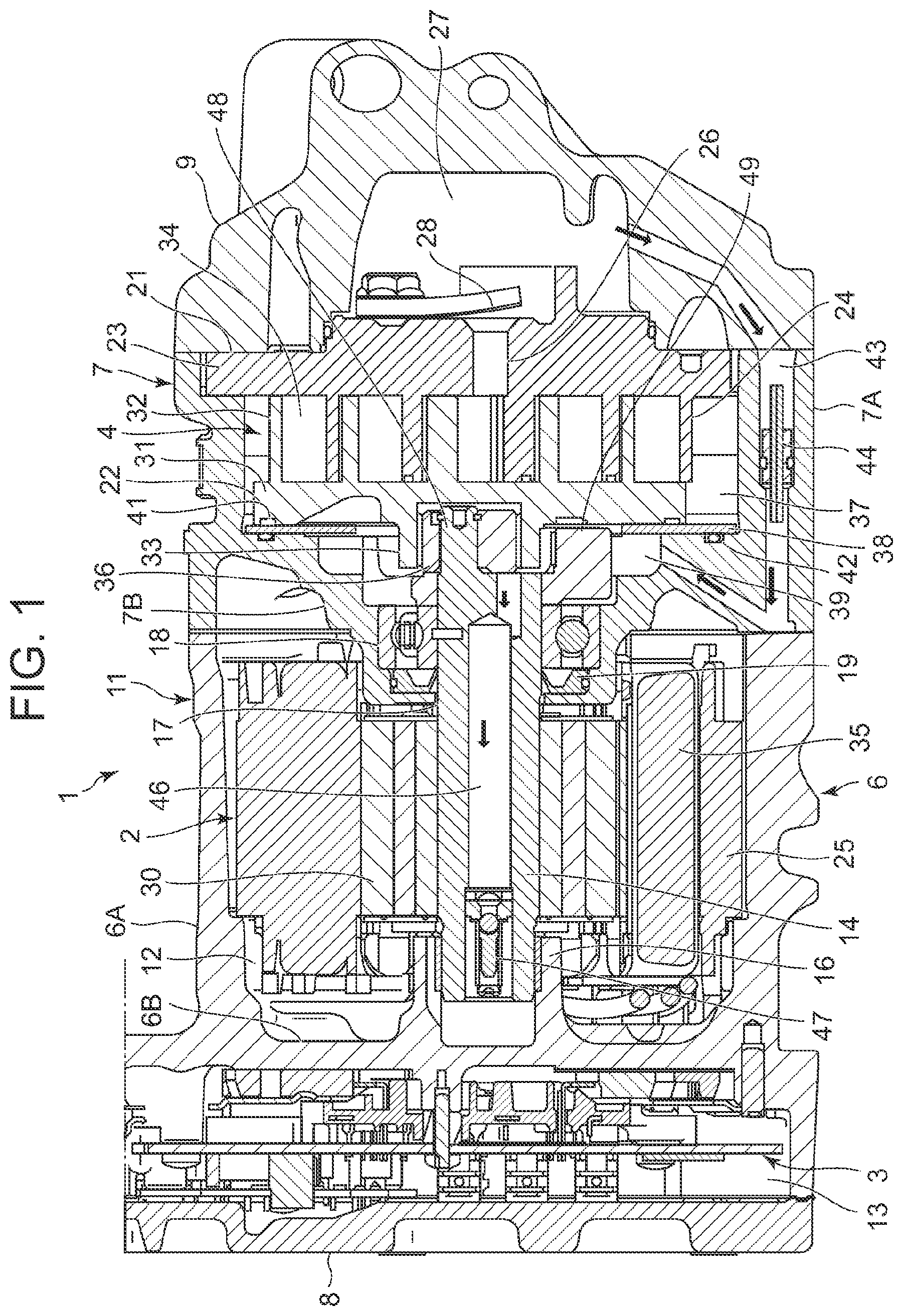 Patent US11773852 Figure 1 – Scroll compressor