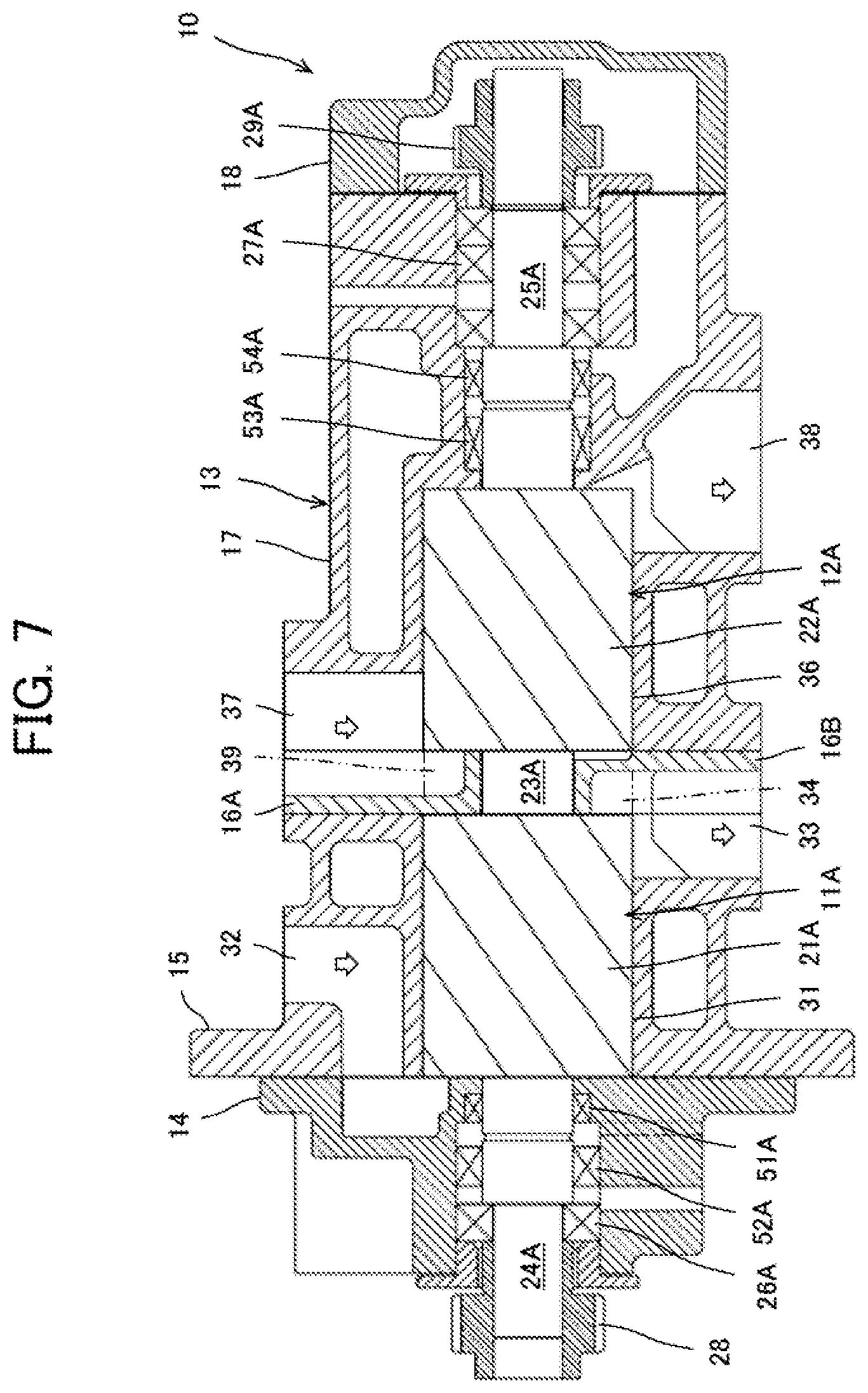 Patent US11773853 Figure 6 – Multi-stage screw compressor