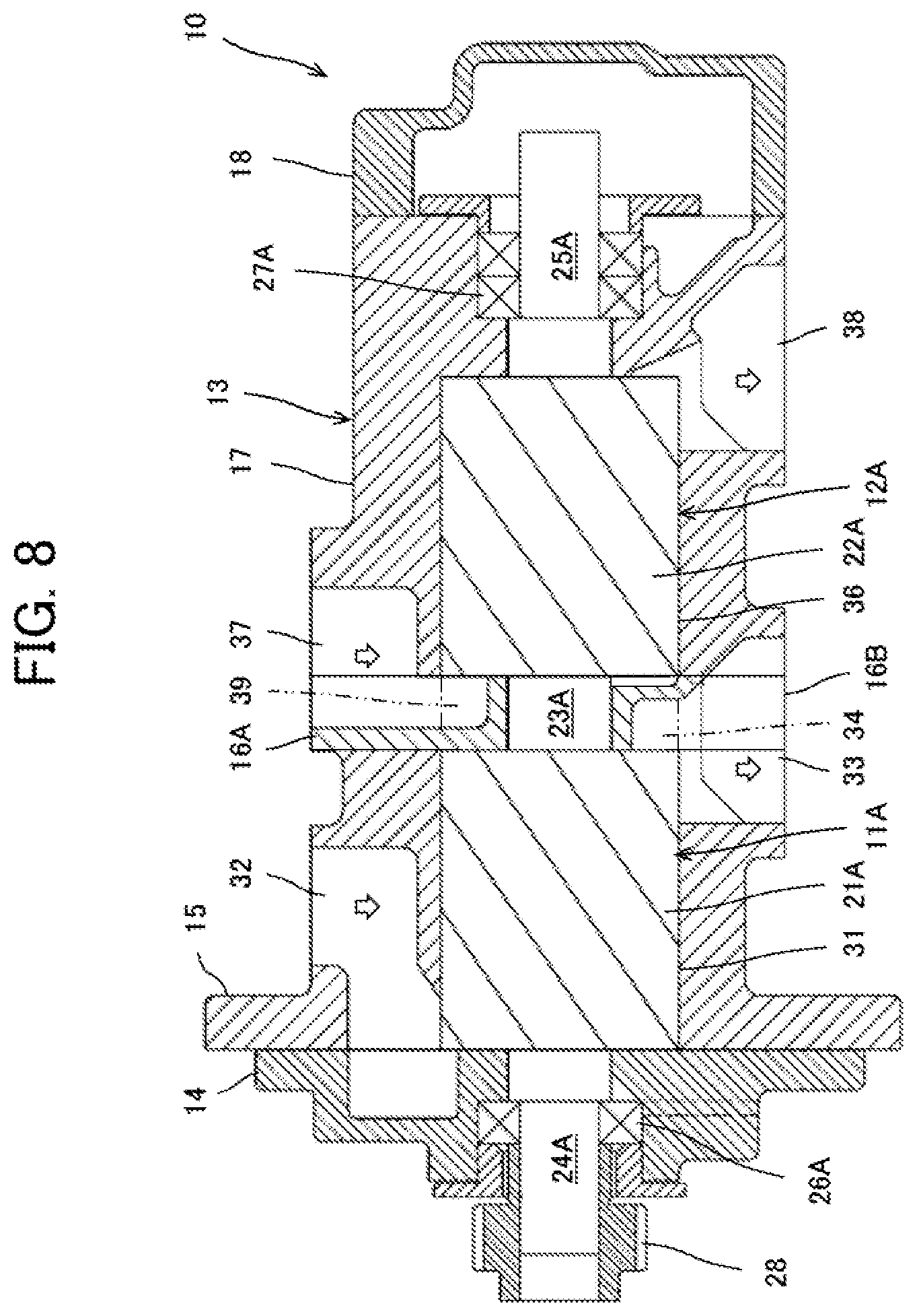 Patent US11773853 Figure 7 – Multi-stage screw compressor