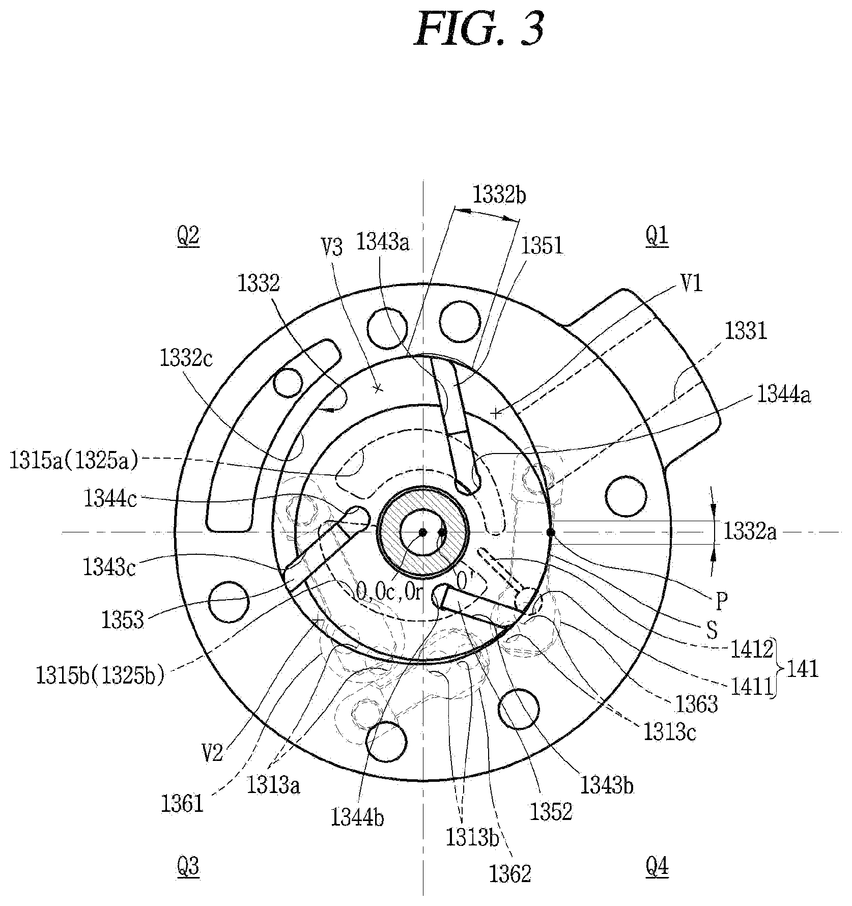 Patent US11773854 Figure 3 – Rotary compressor
