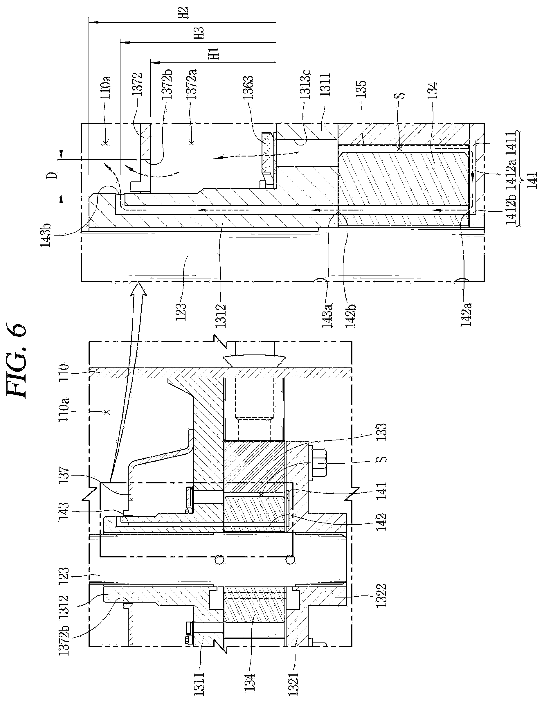 Patent US11773854 Figure 6 – Rotary compressor