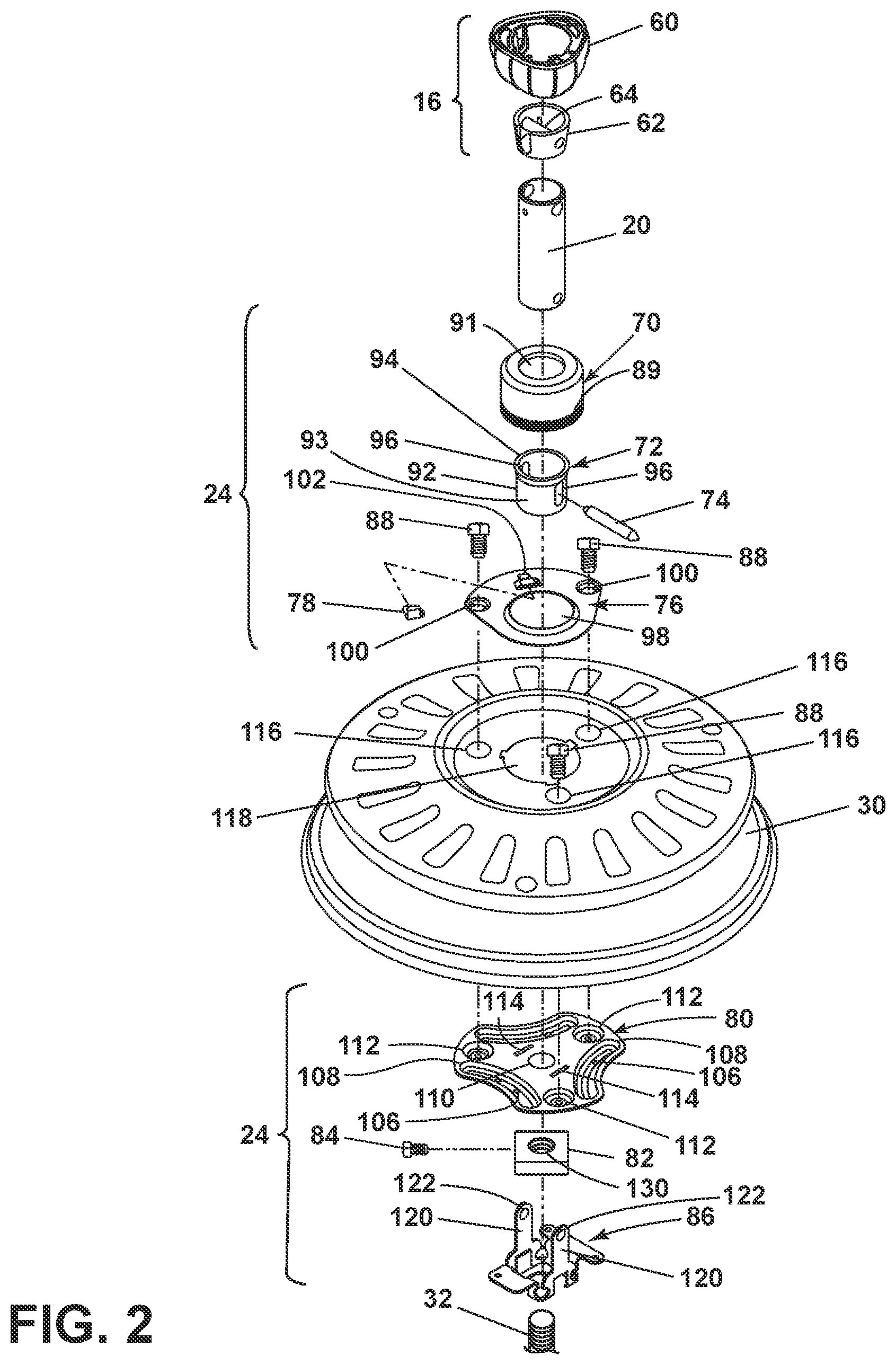 Patent US11773858 Figure 2 – Ceiling fan motor adapter