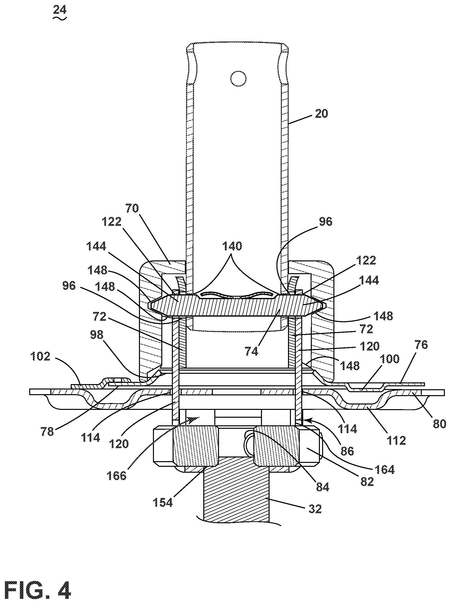 Patent US11773858 Figure 4 – Ceiling fan motor adapter