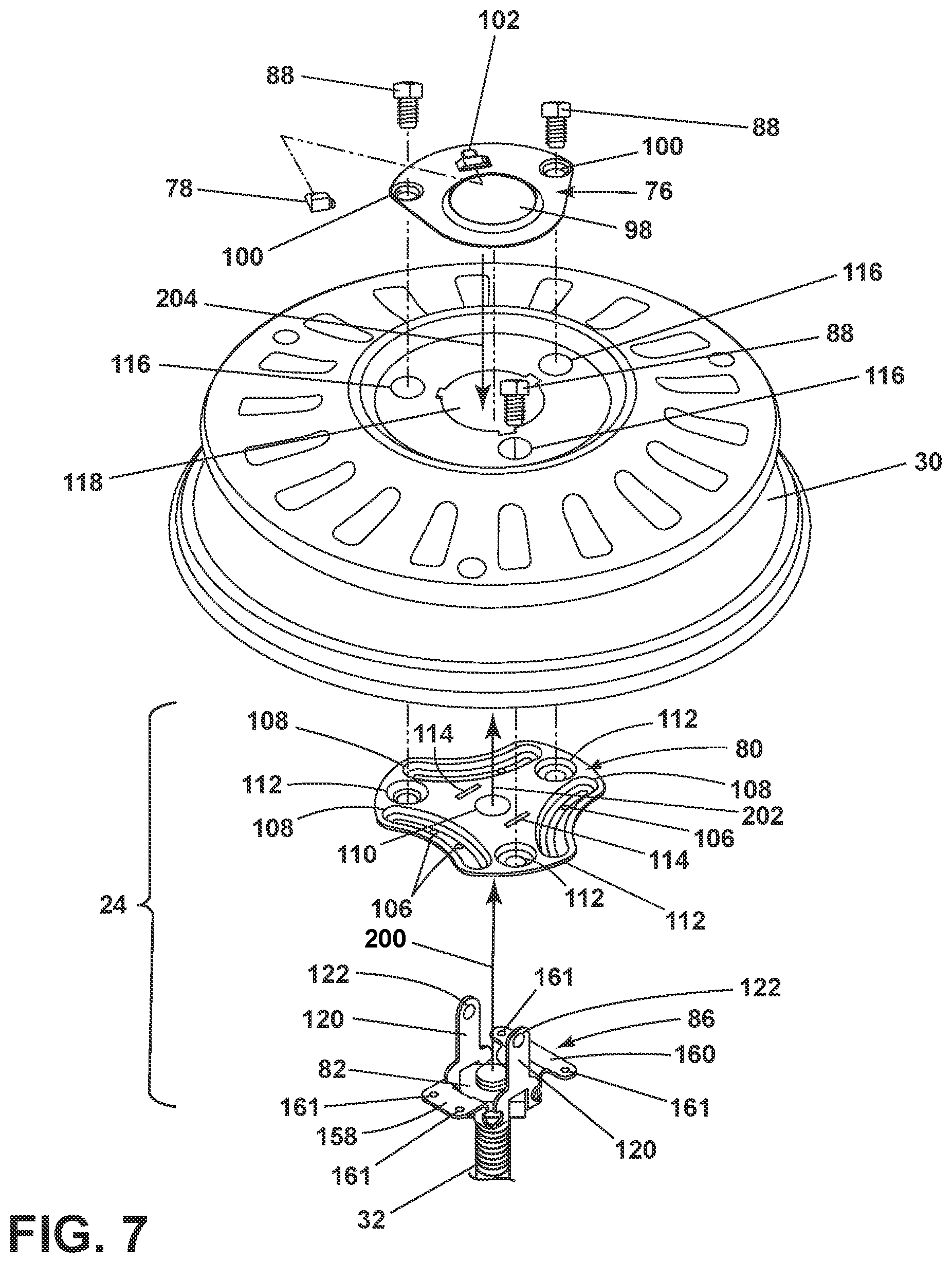 Patent US11773858 Figure 7 – Ceiling fan motor adapter