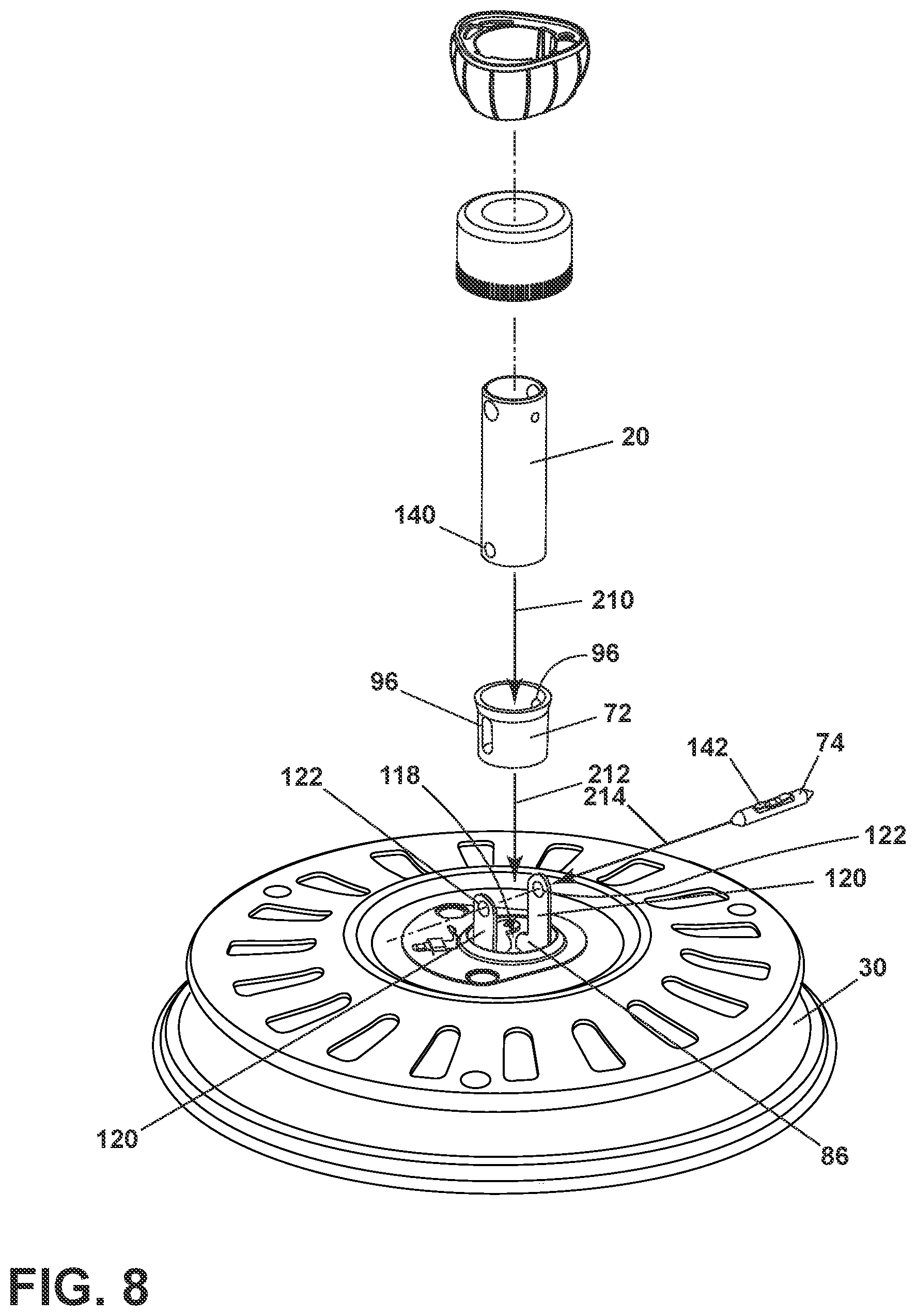 Patent US11773858 Figure 8 – Ceiling fan motor adapter