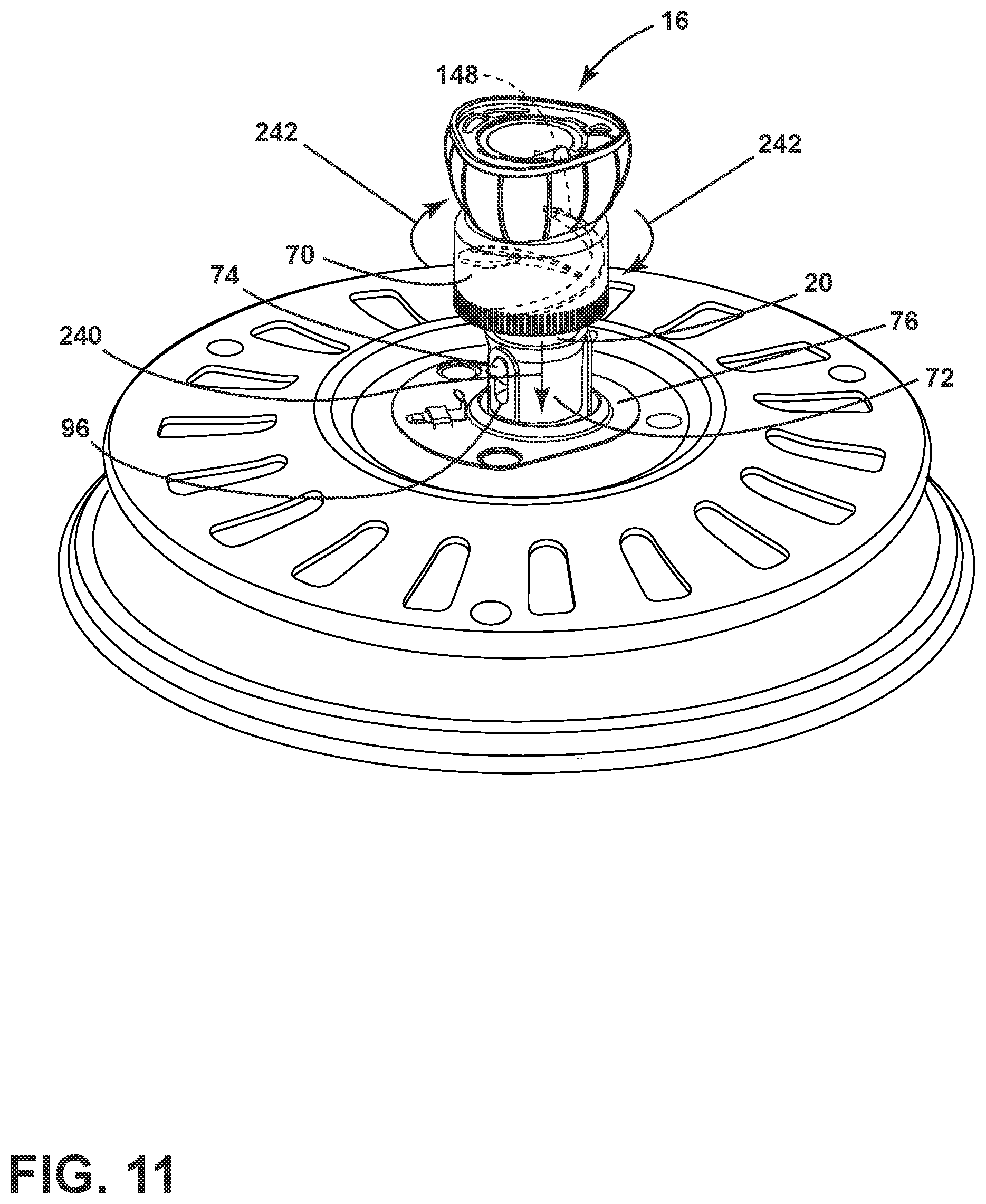 Patent US11773858 Figure 11 – Ceiling fan motor adapter